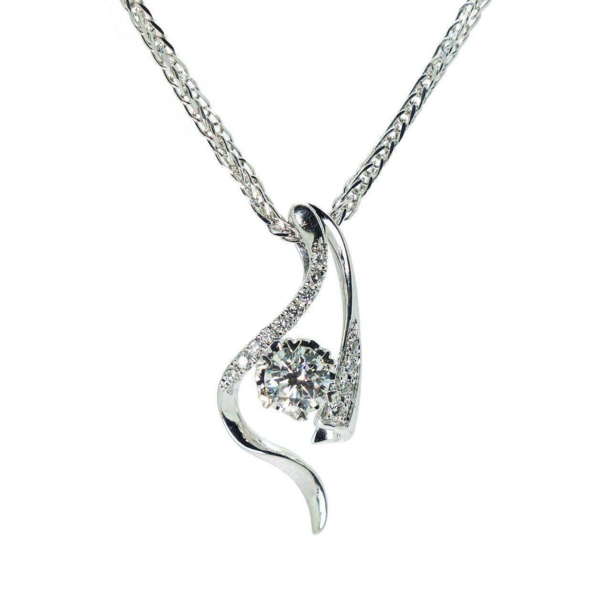 Platinum Drop Diamond Necklace