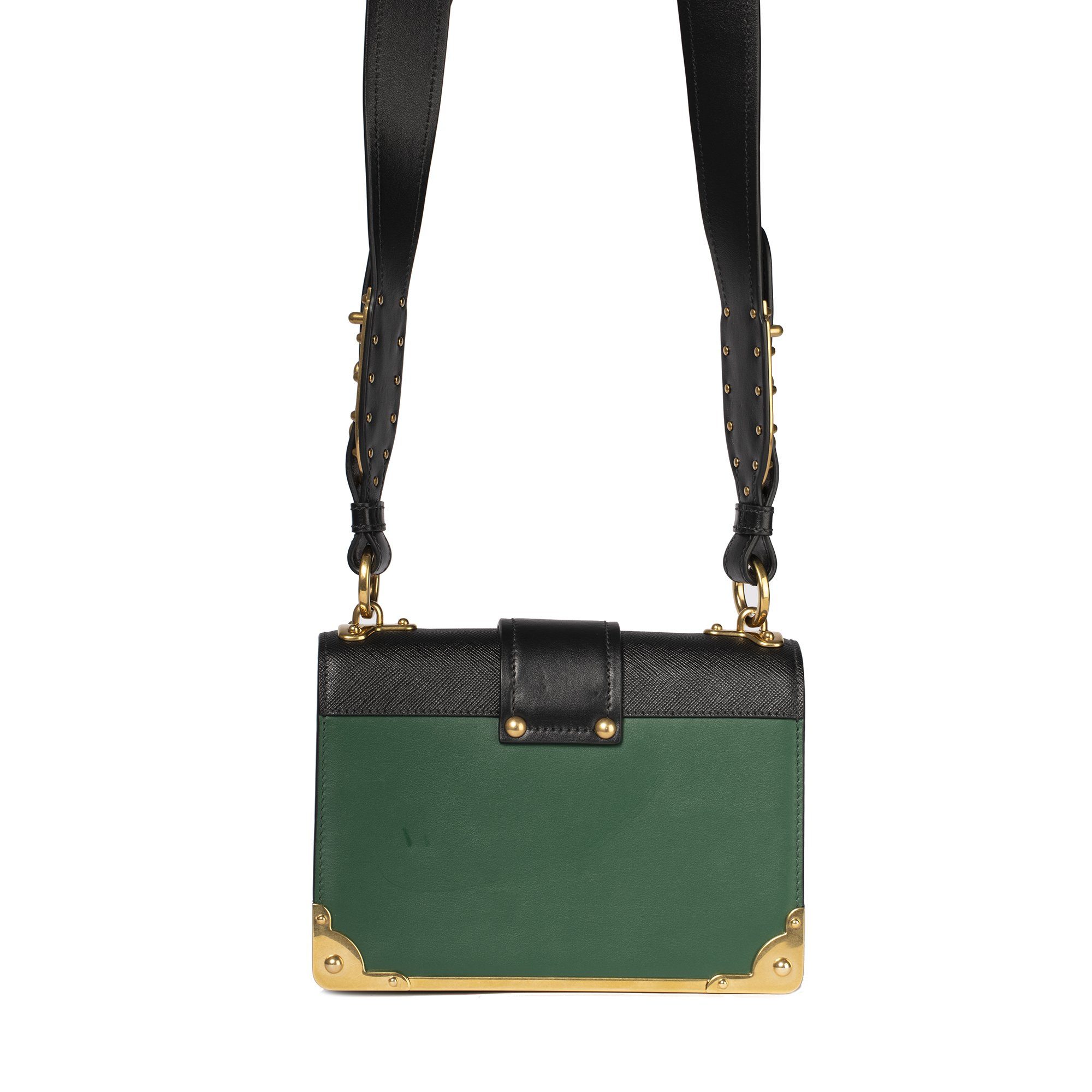 Prada 2019 Cahier Leather Shoulder Bag