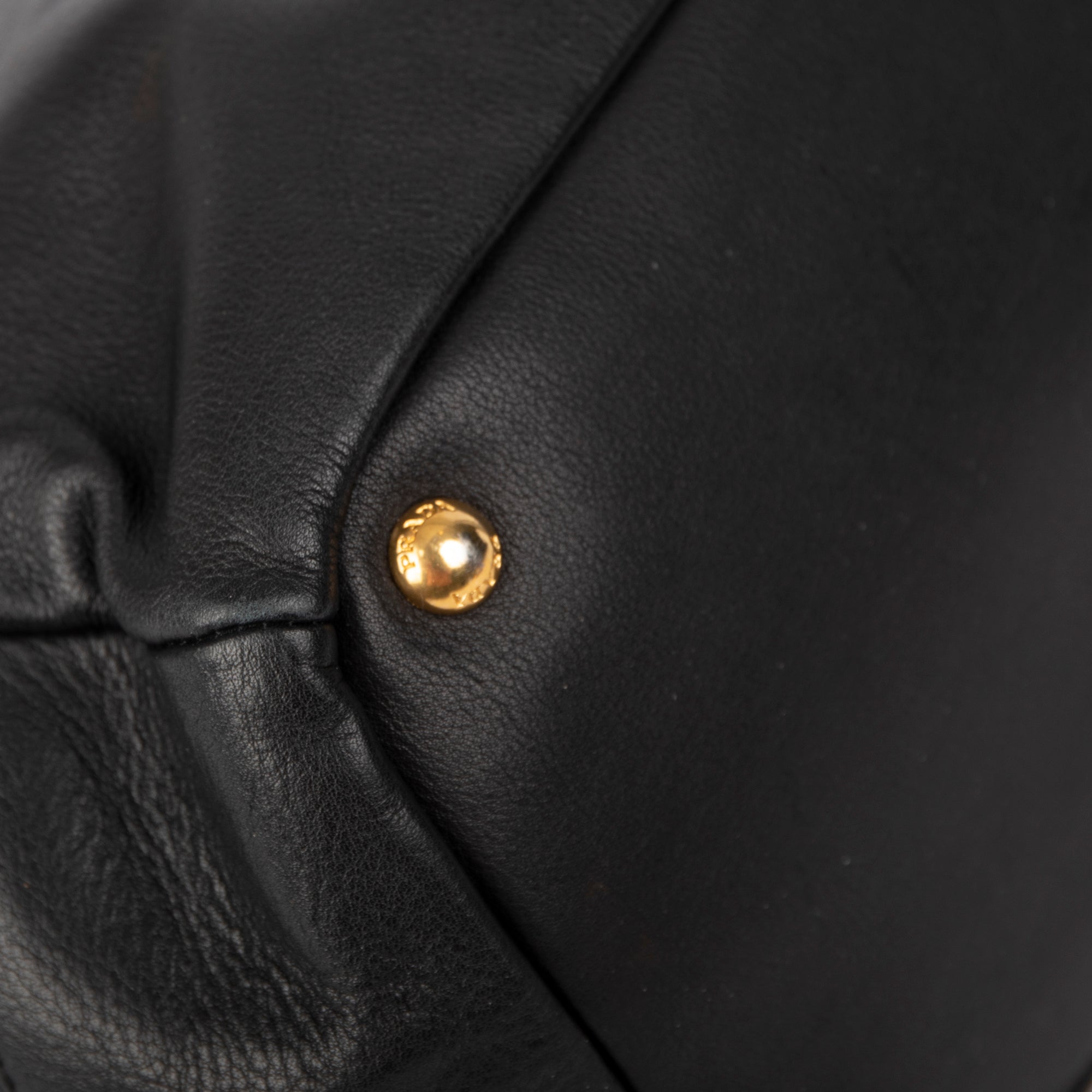Prada Black Leather Hobo w/ Box
