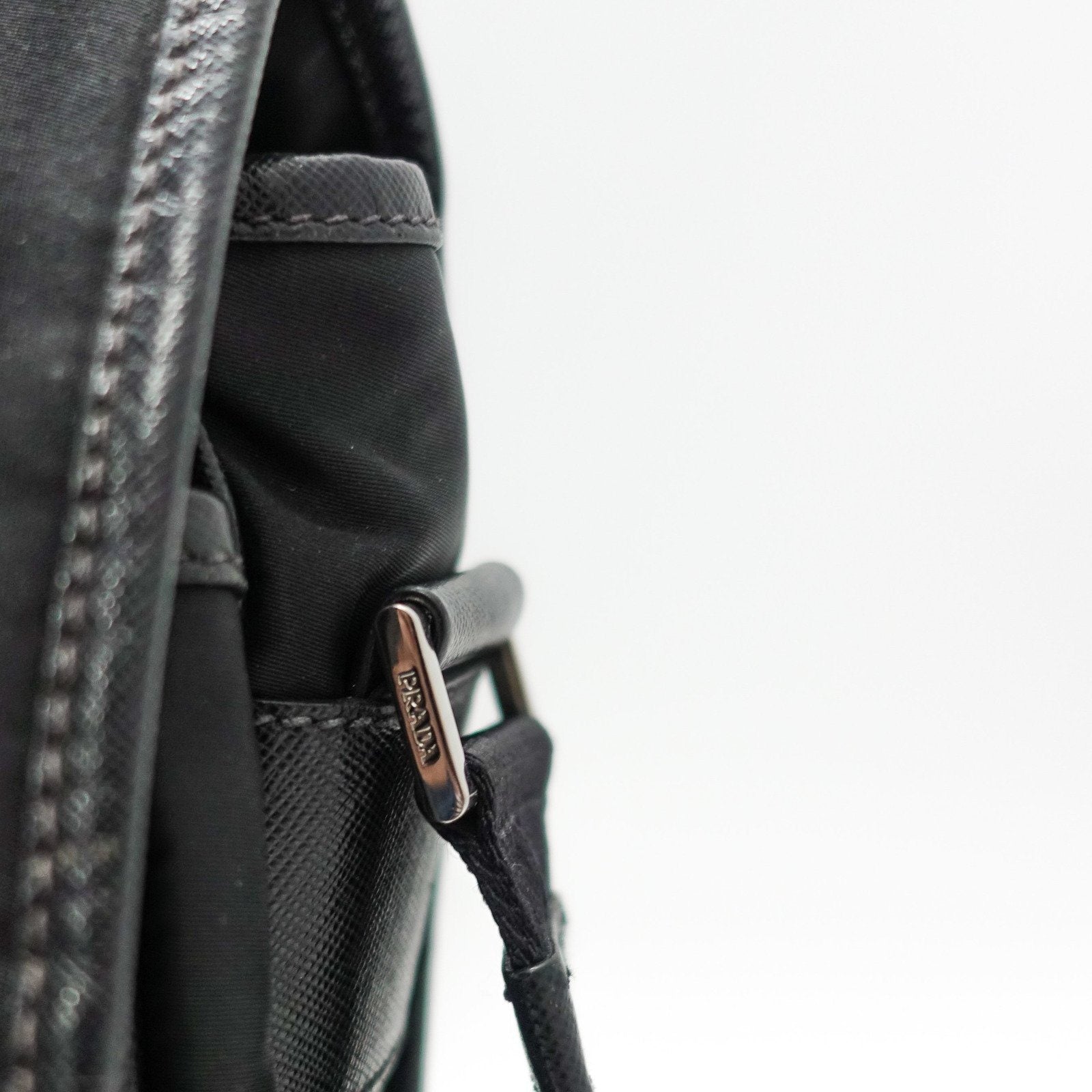 Prada Black Leather Trimmed Shell Messanger
