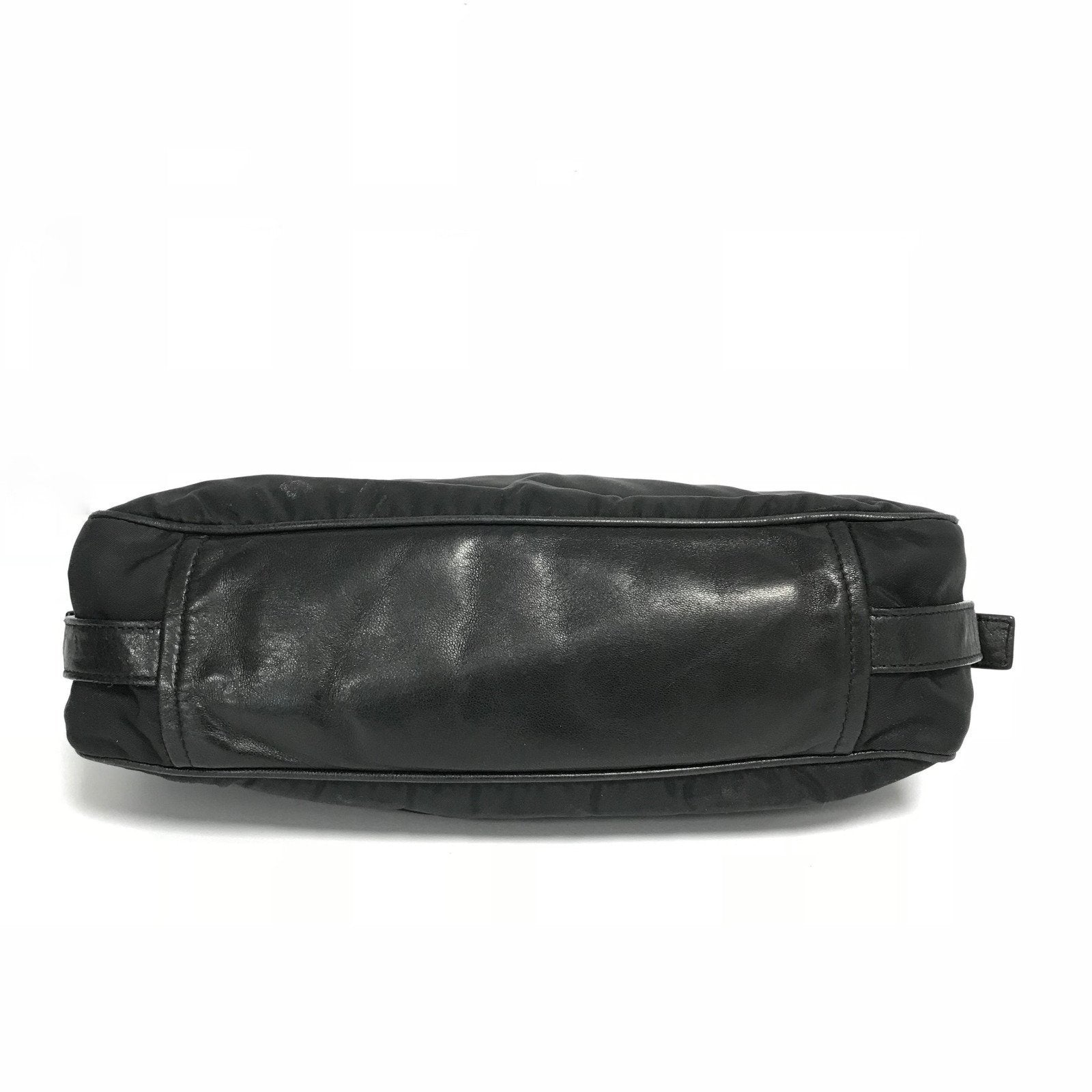 Prada Black Nylon and Leather Shoulder Bag