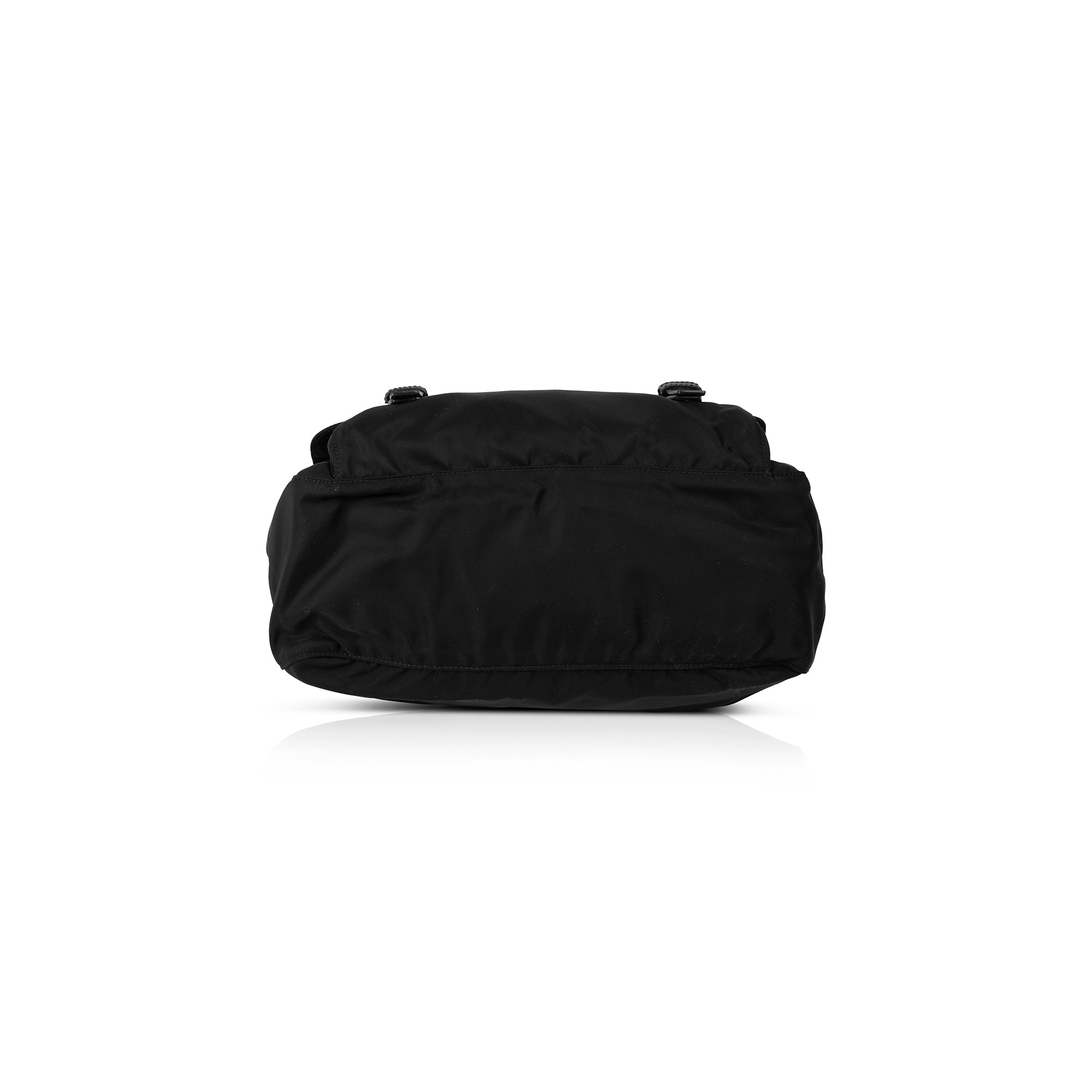 Prada Black Saffiano Leather-Trimmed Tessuto Nylon Messenger Bag