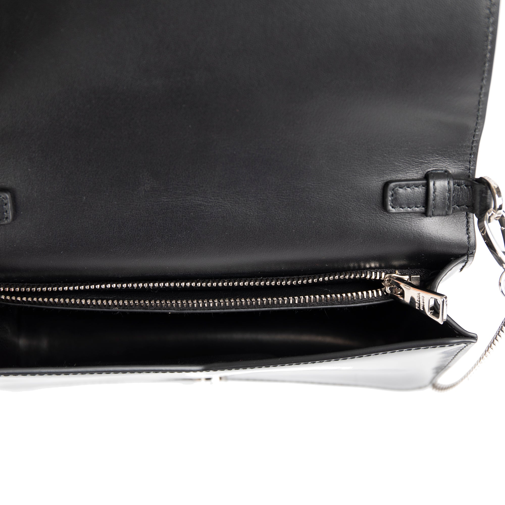 Prada Black Spazzolato Leather Shoulder Bag w/ Box & Authenticity Card