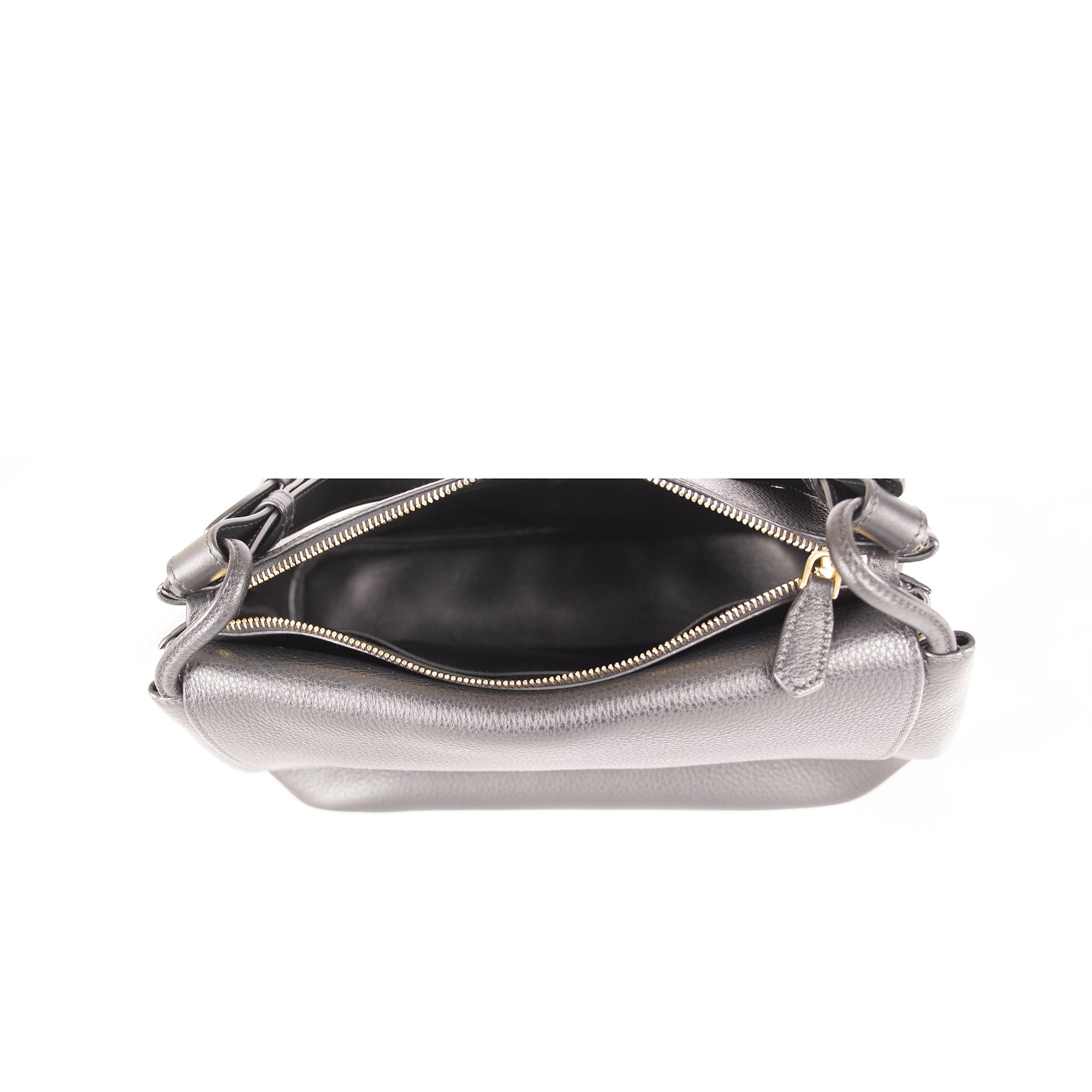 Prada Black Vitello Daino Shoulder Bag w/ Strap
