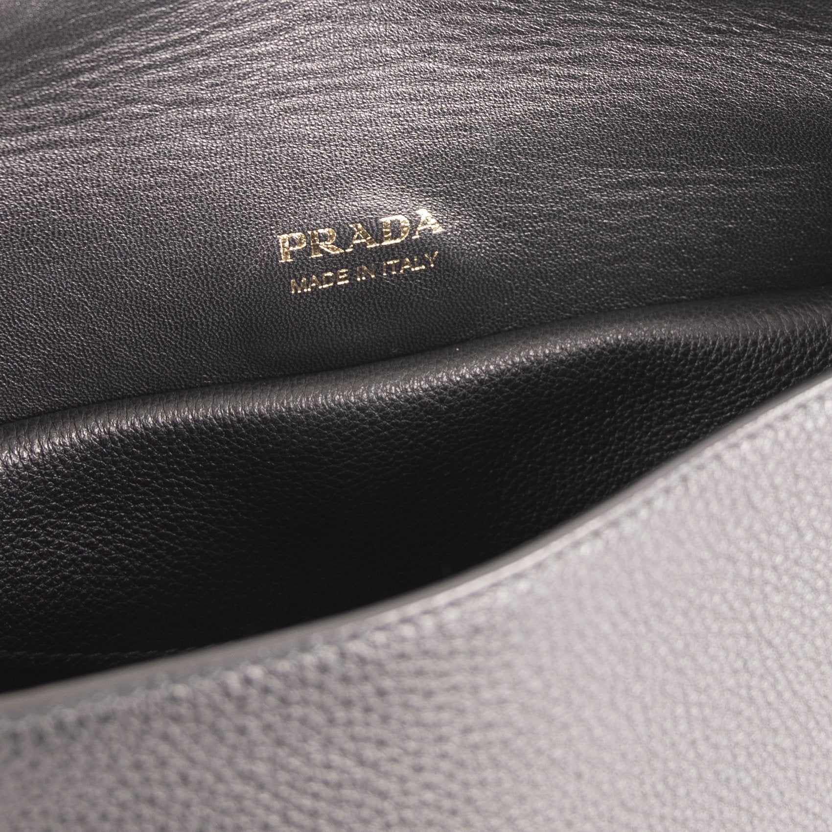 Prada Black Vitello Daino Shoulder Bag w/ Strap