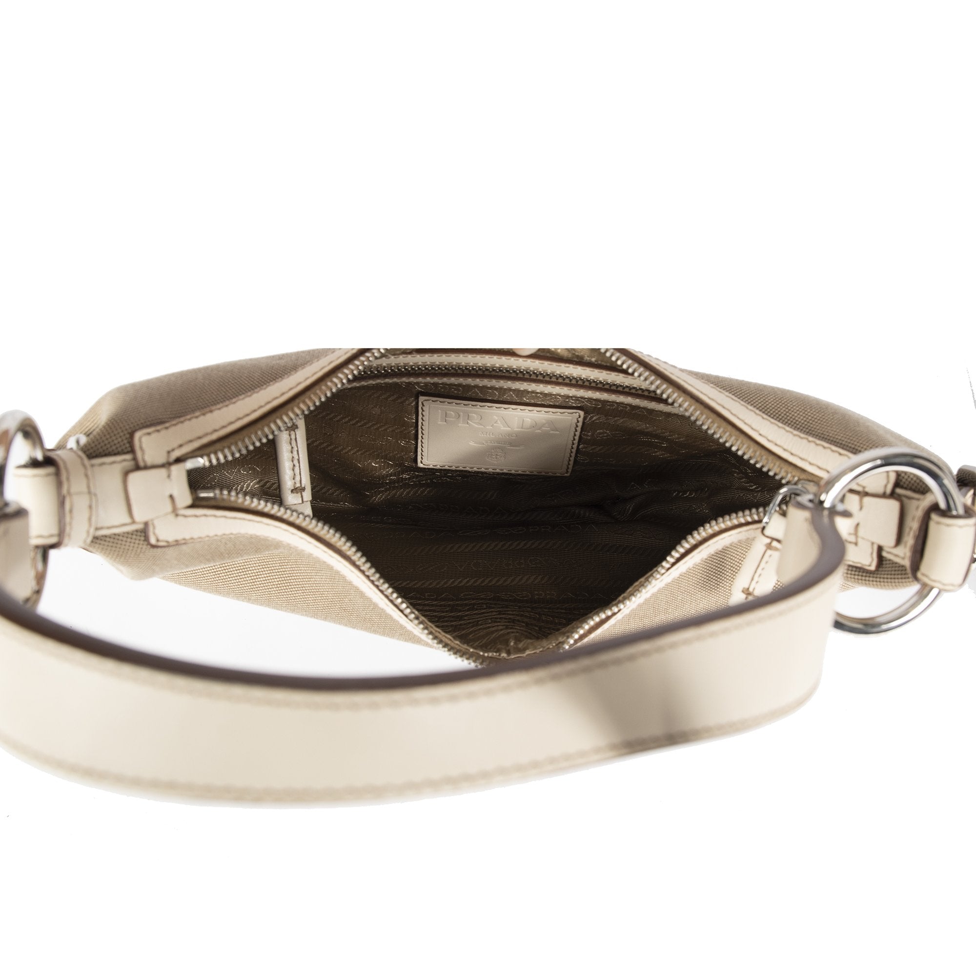 Prada Canapa Logo Hobo