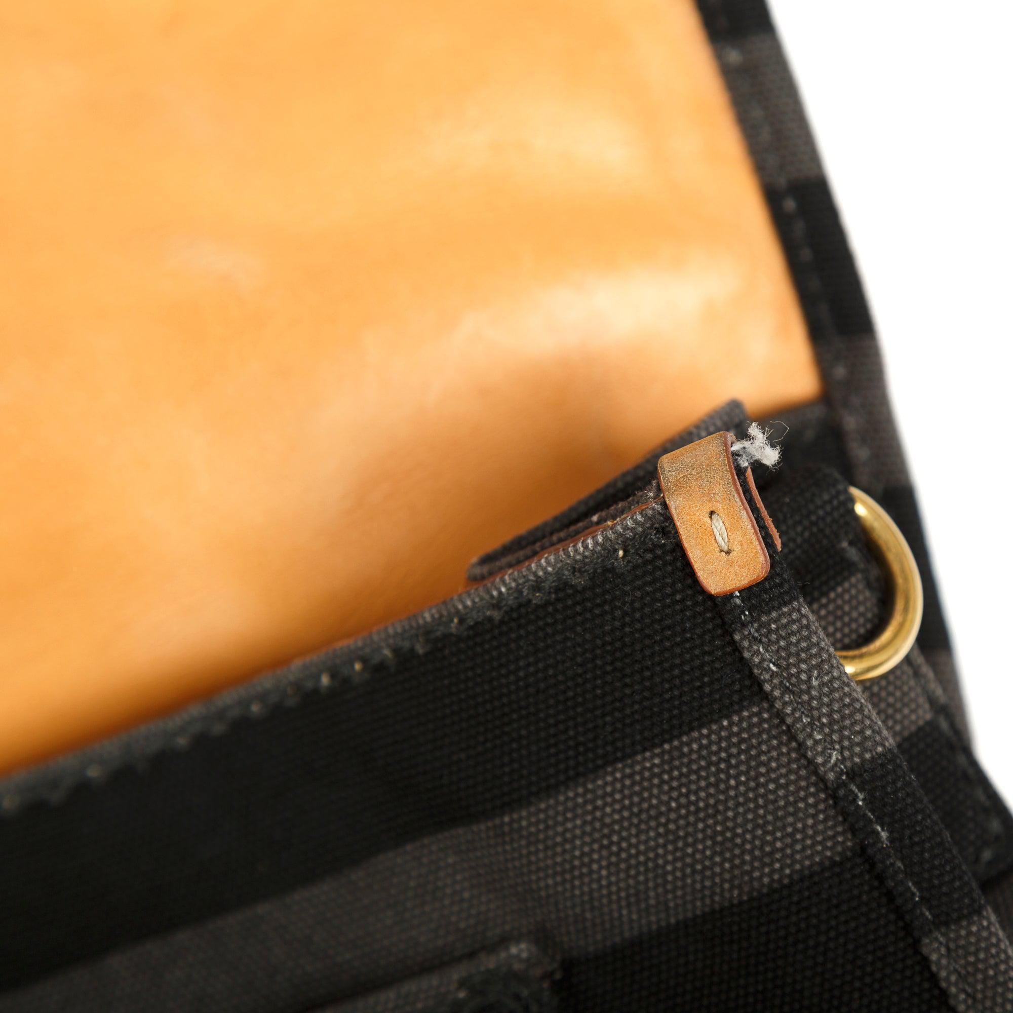 Prada Canapa Stripe Messenger Bag w/ Strap