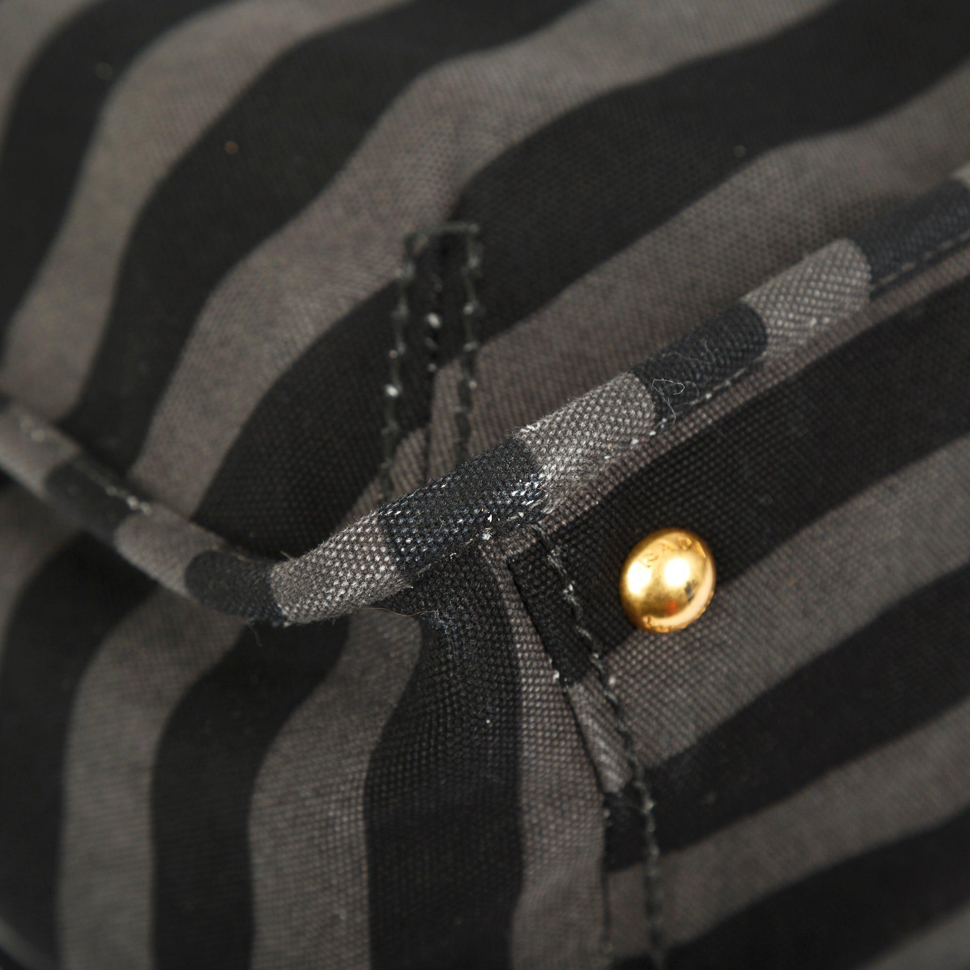 Prada Canapa Stripe Messenger Bag w/ Strap