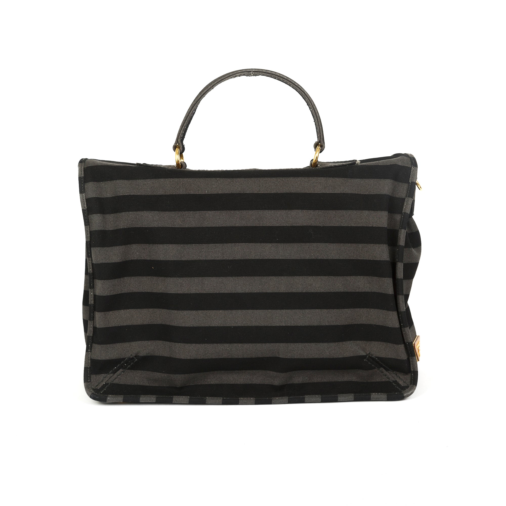 Prada Canapa Stripe Messenger Bag w/ Strap