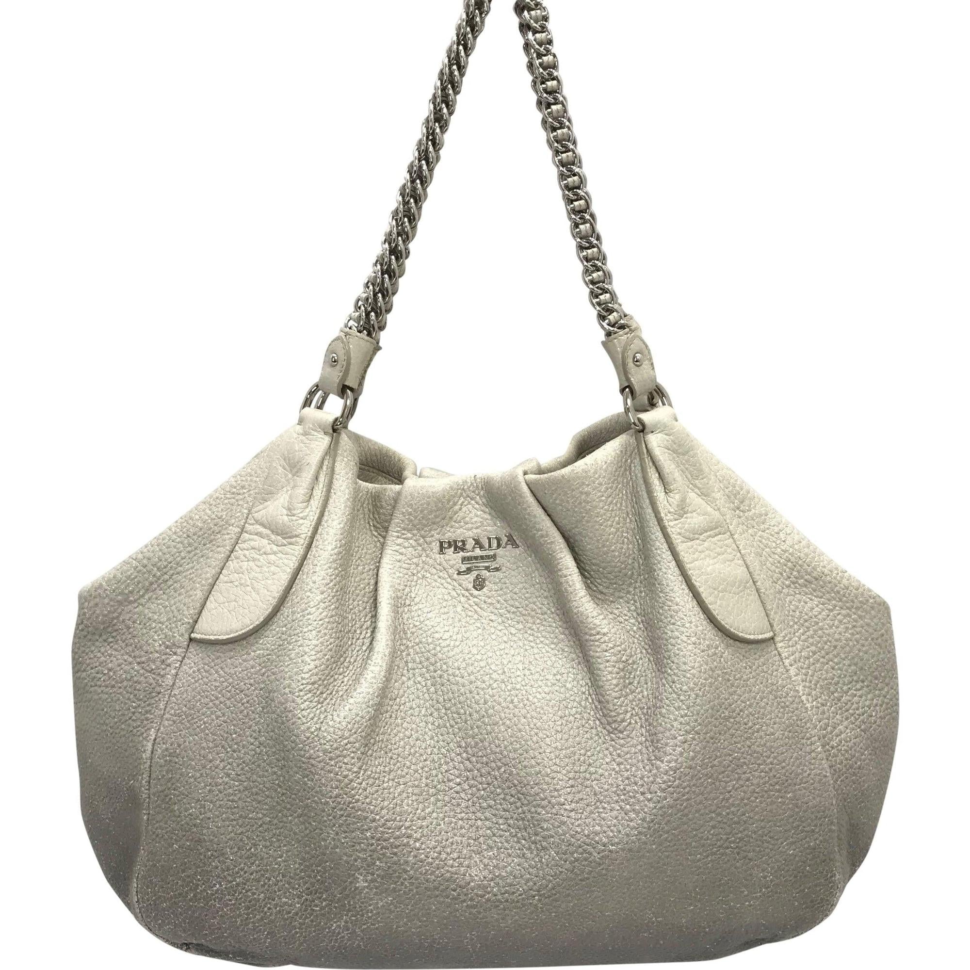 Prada Cervo Lux Chain Hobo