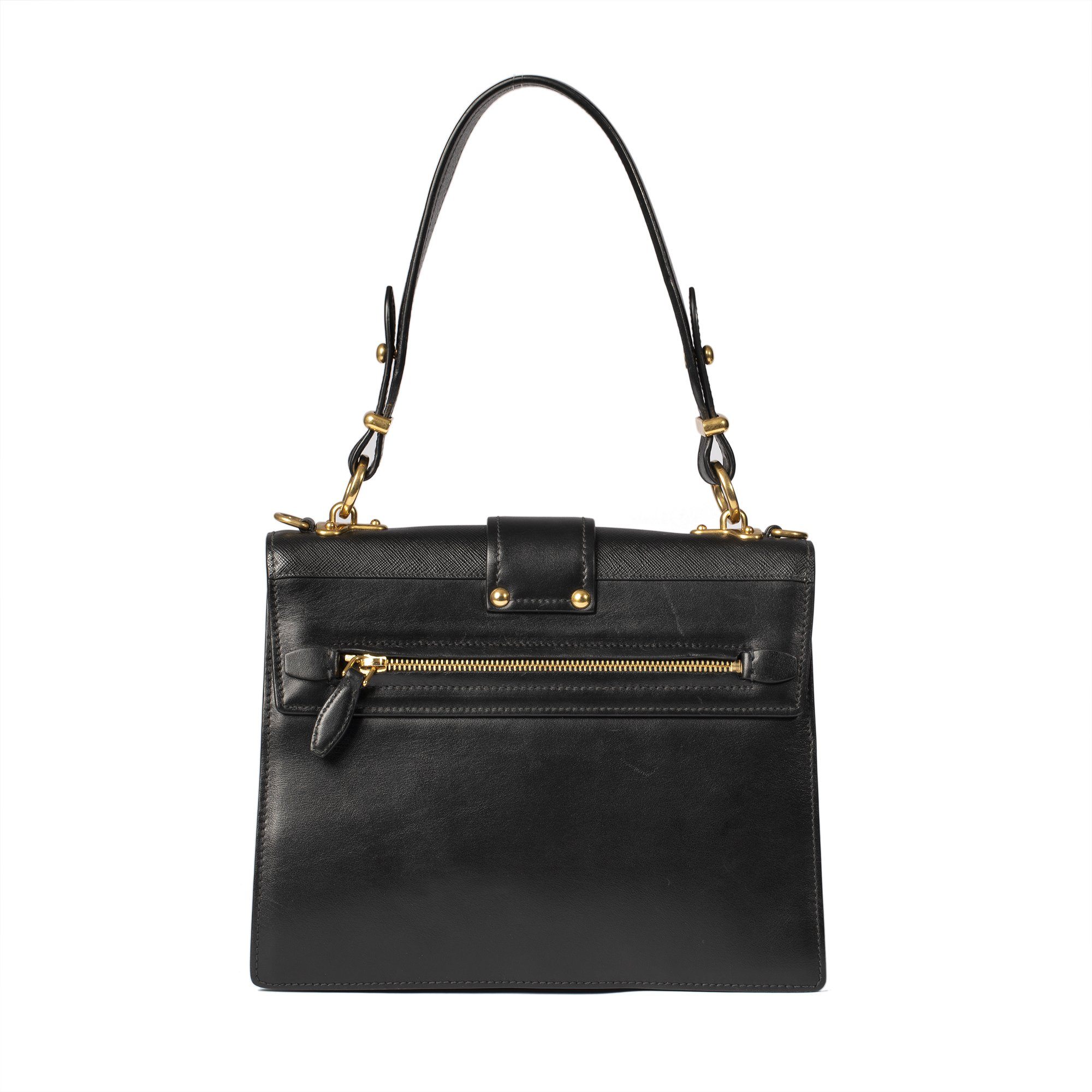 Prada City Calf Cahier Handle Bag