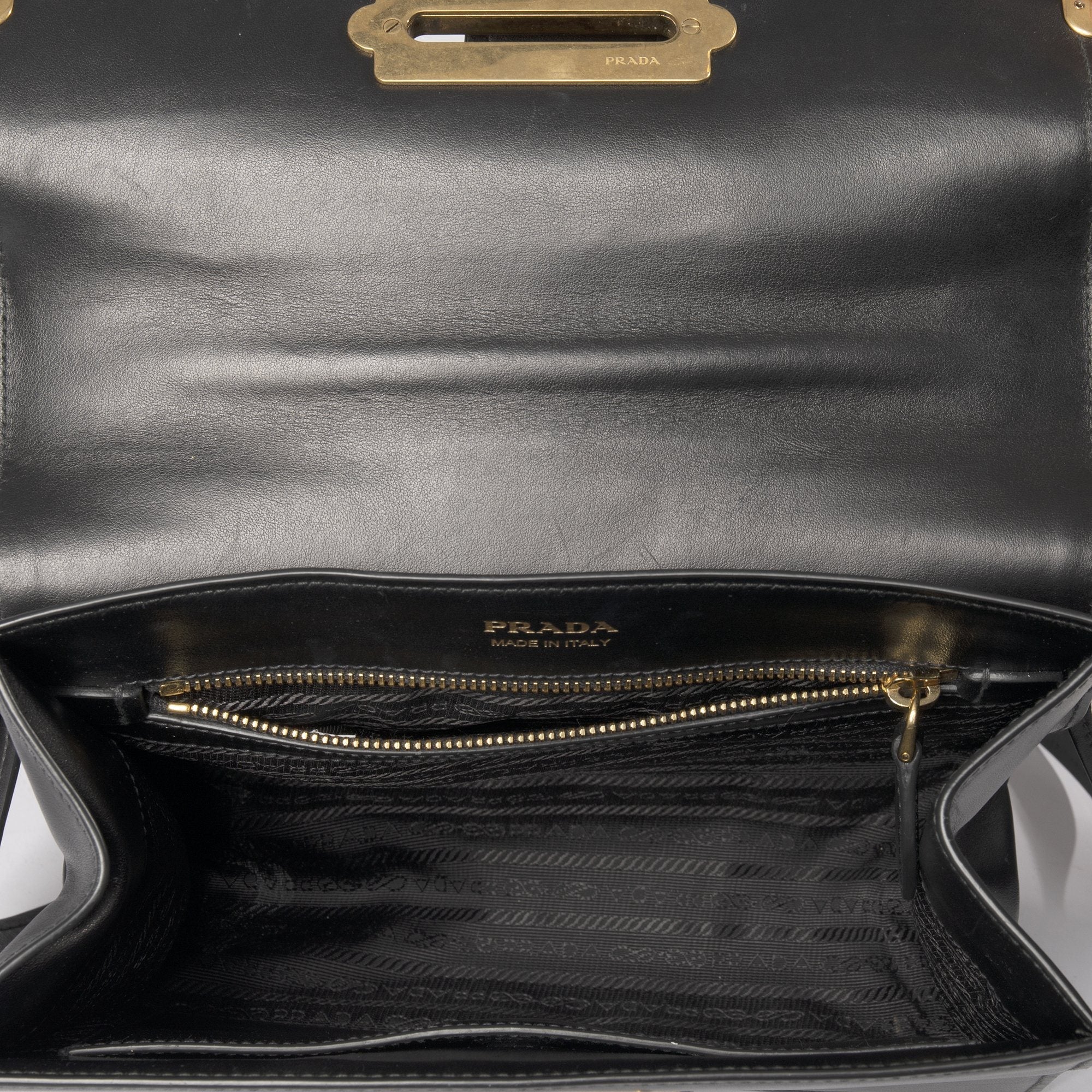 Prada City Calf Cahier Handle Bag