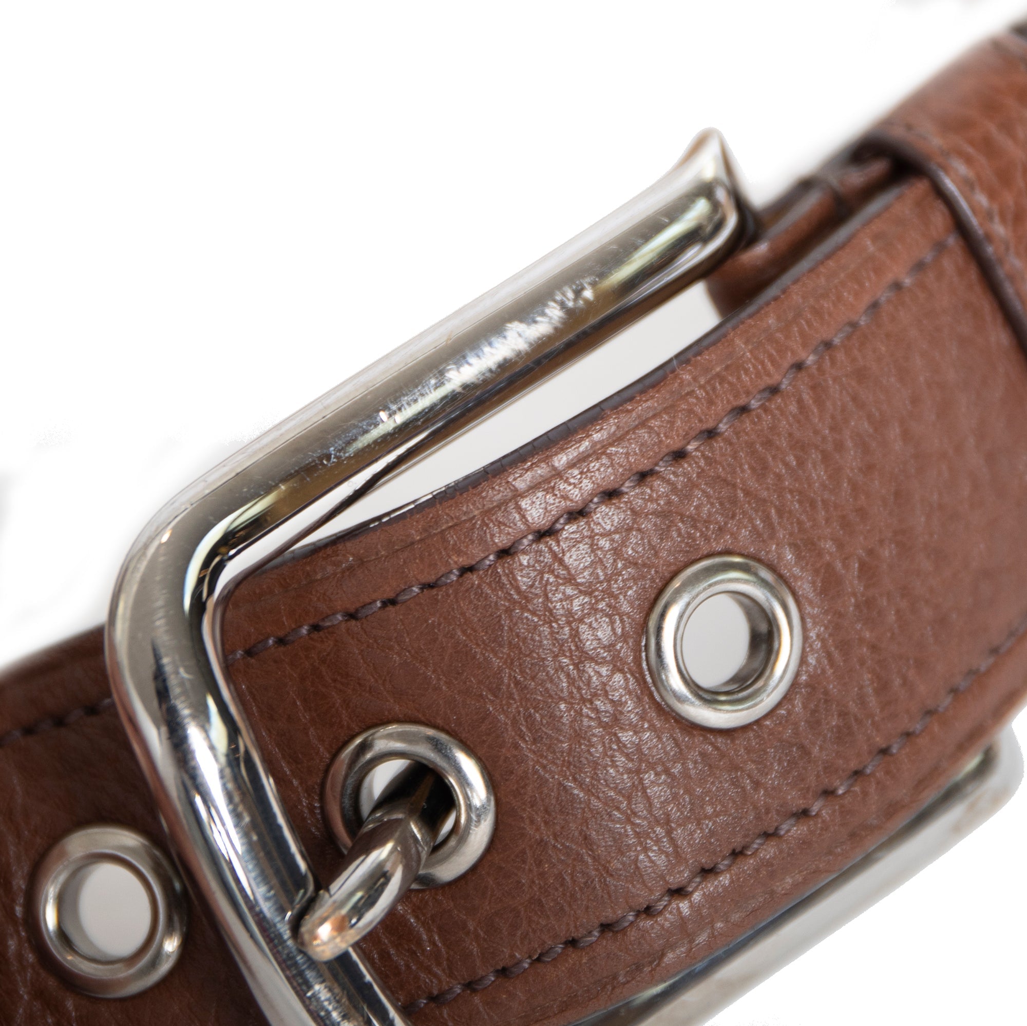 Prada Daino Deerskin Leather Belt