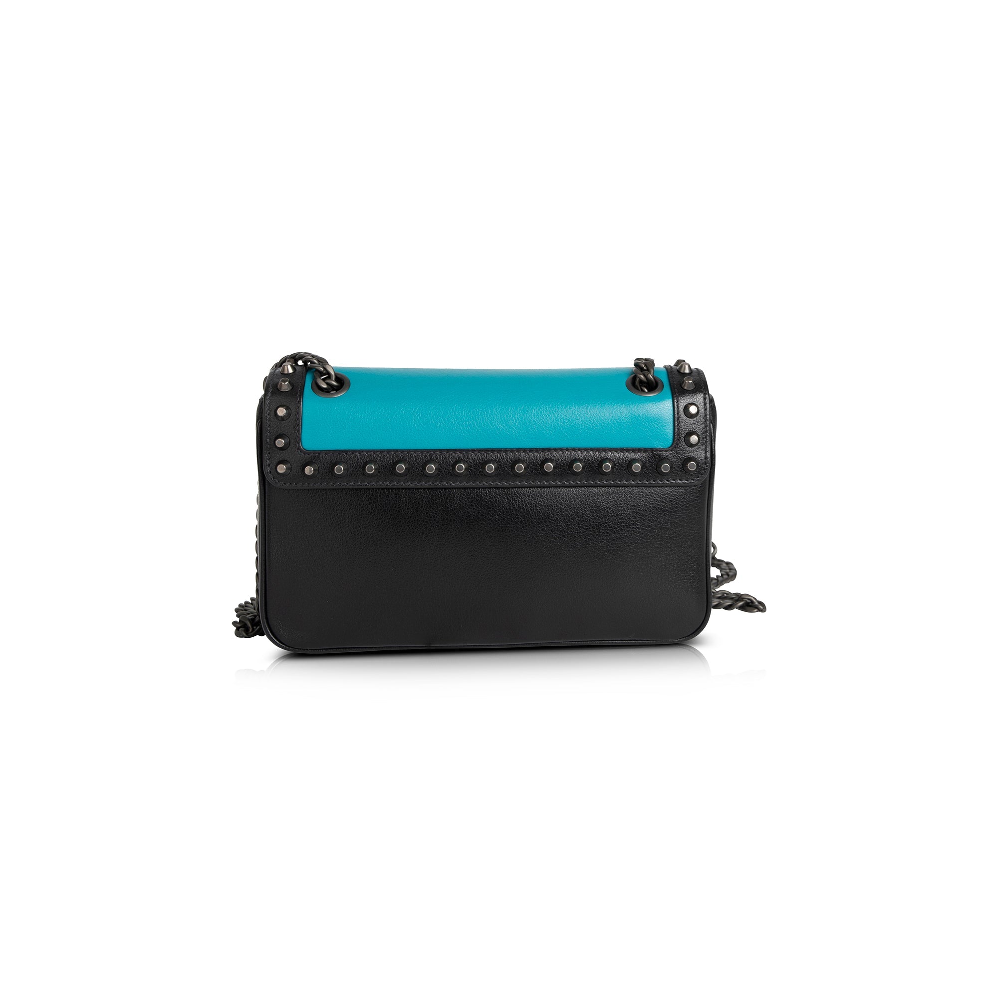 Prada Glace Calf Studded Crossbody Bag w/ Authenticity Card