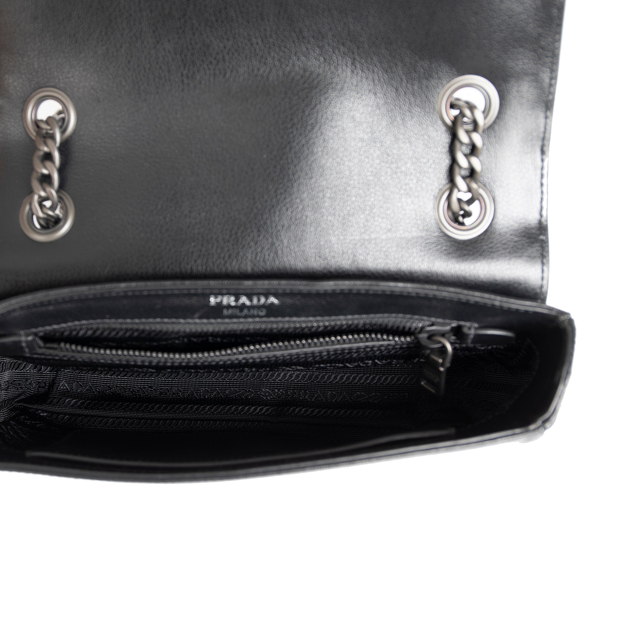 Prada Glace Calf Studded Crossbody Bag w/ Authenticity Card