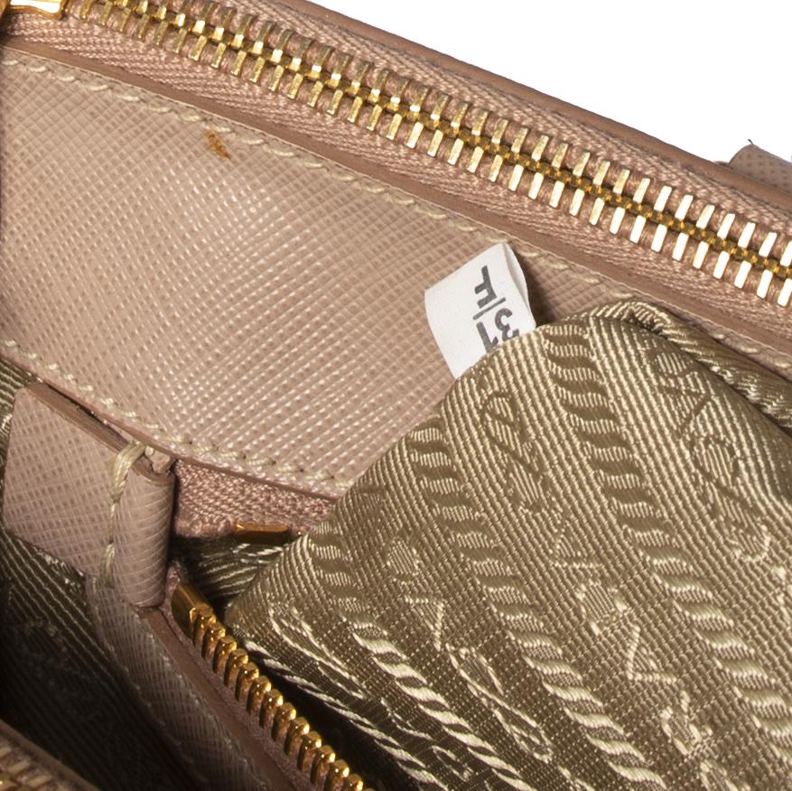 Prada Large Saffiano Lux Double Zip Galleria Tote