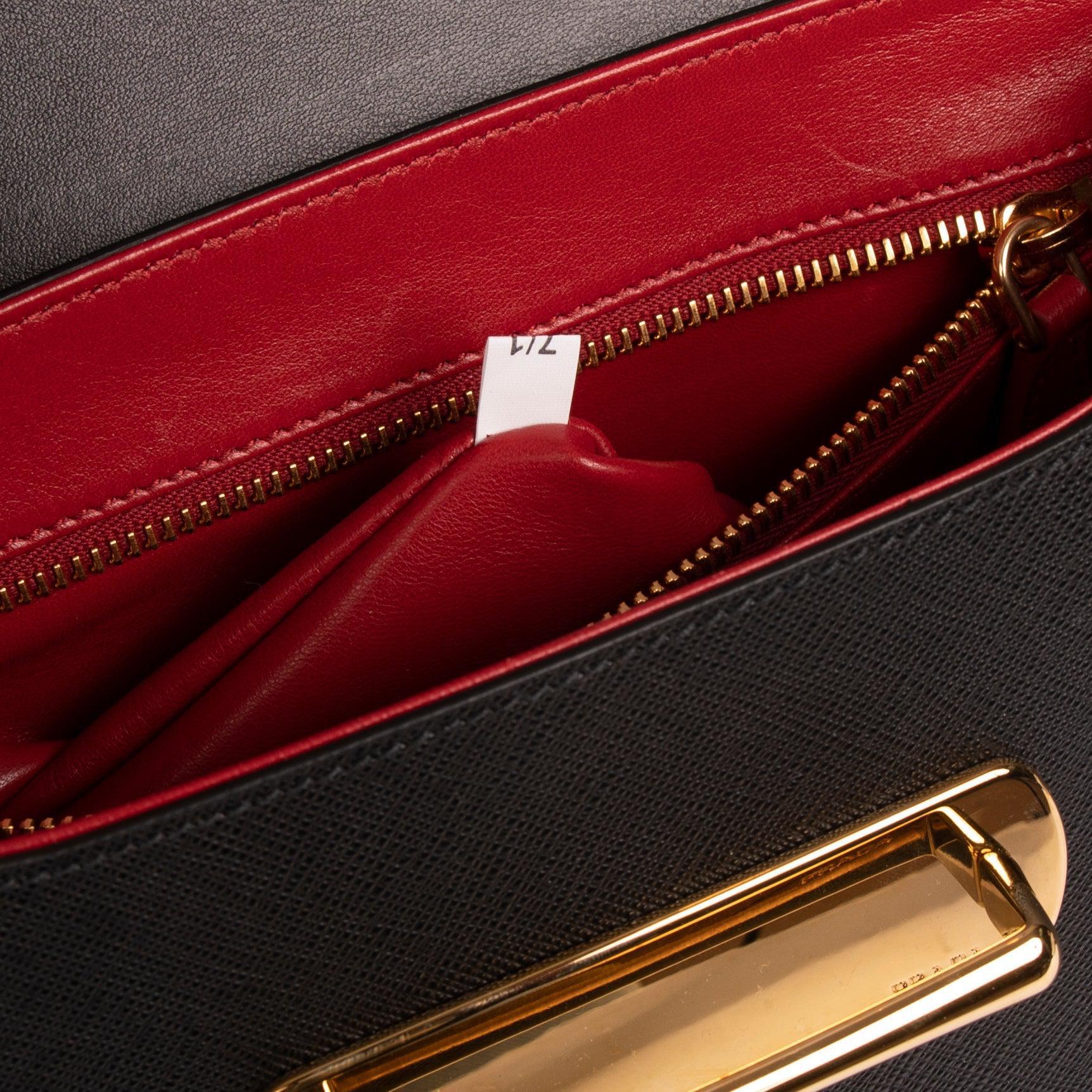 Prada Large Saffiano Lux Sidonie Top Handle Bag w/ Box & Authenticity Card