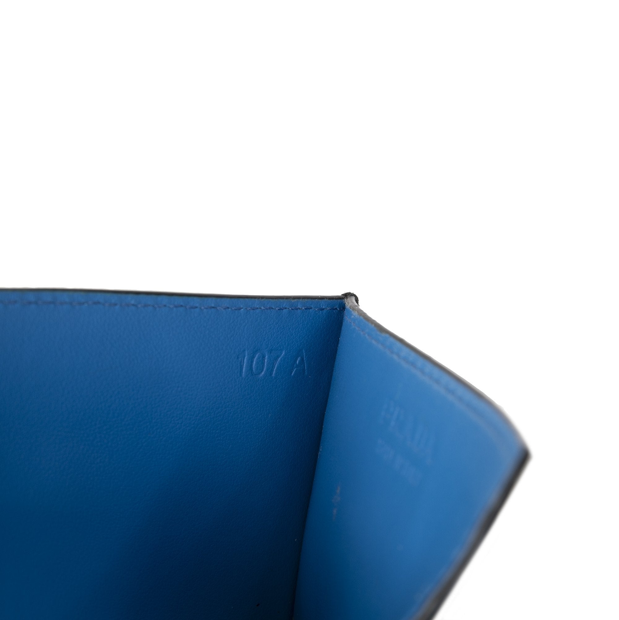 Prada Logo Printed Saffiano Leather Card Holder w/ Box & Card