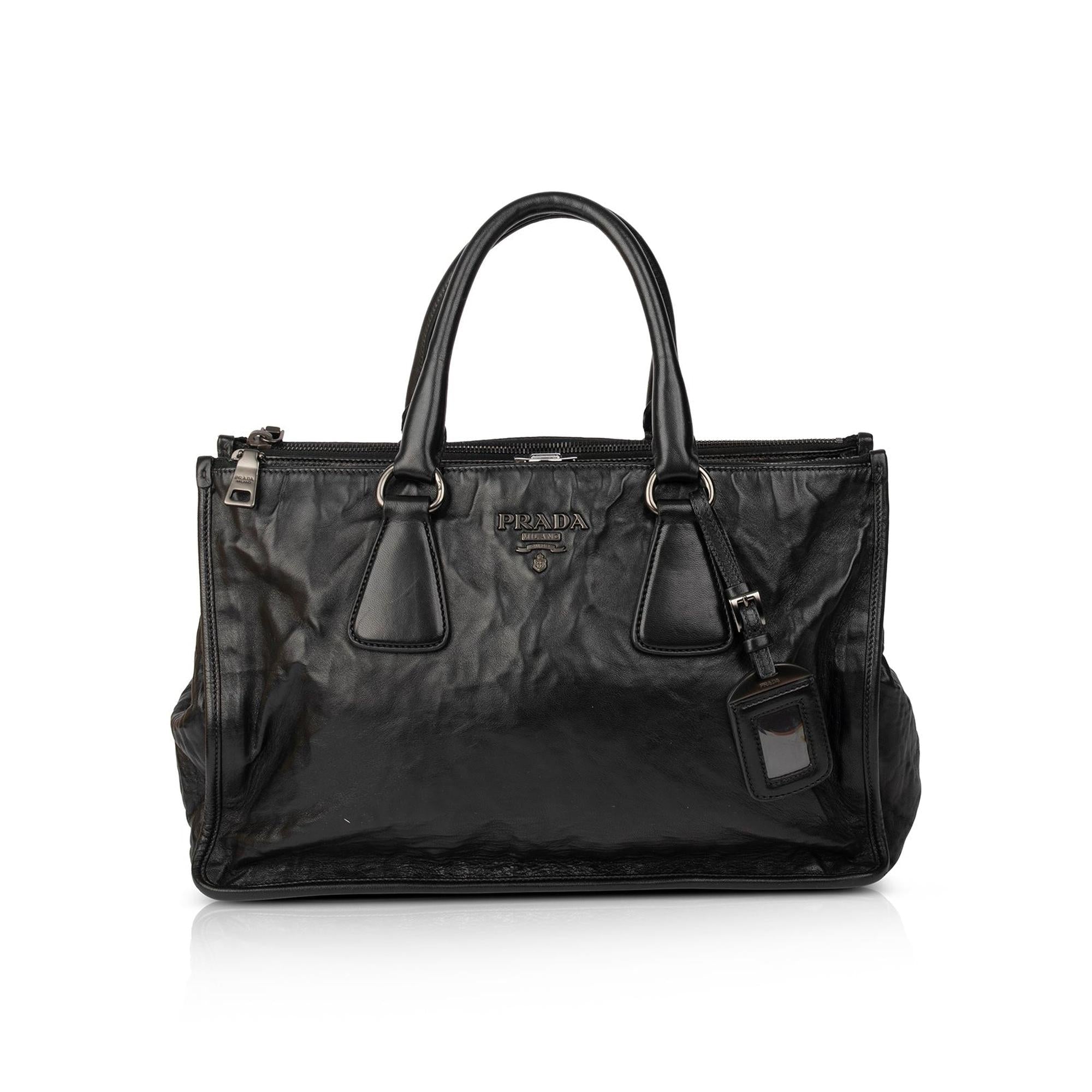 Prada Medium Nappa Antique Leather Tote