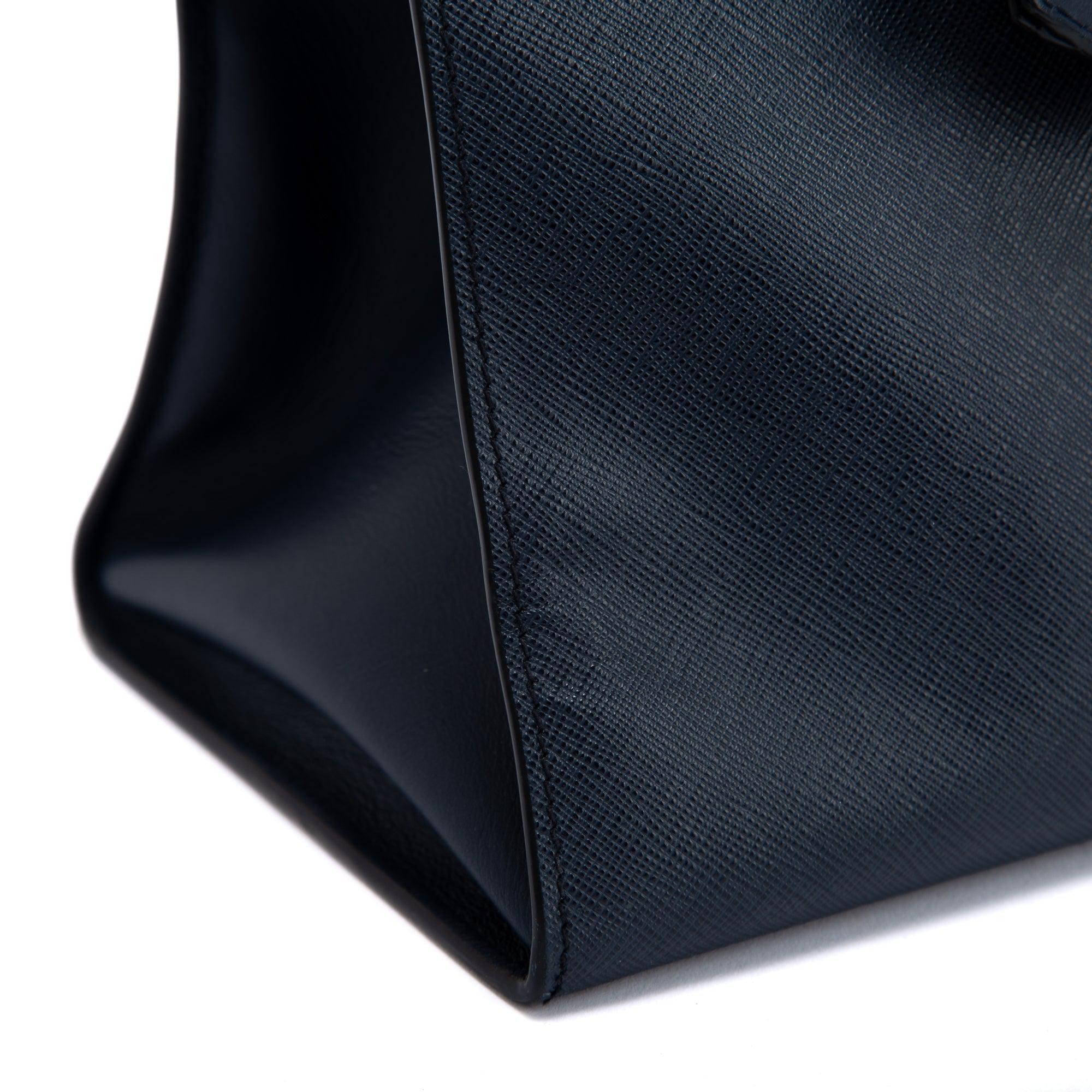 Prada Medium Saffiano & City Calf Leather Paradigme Tote w/ Strap