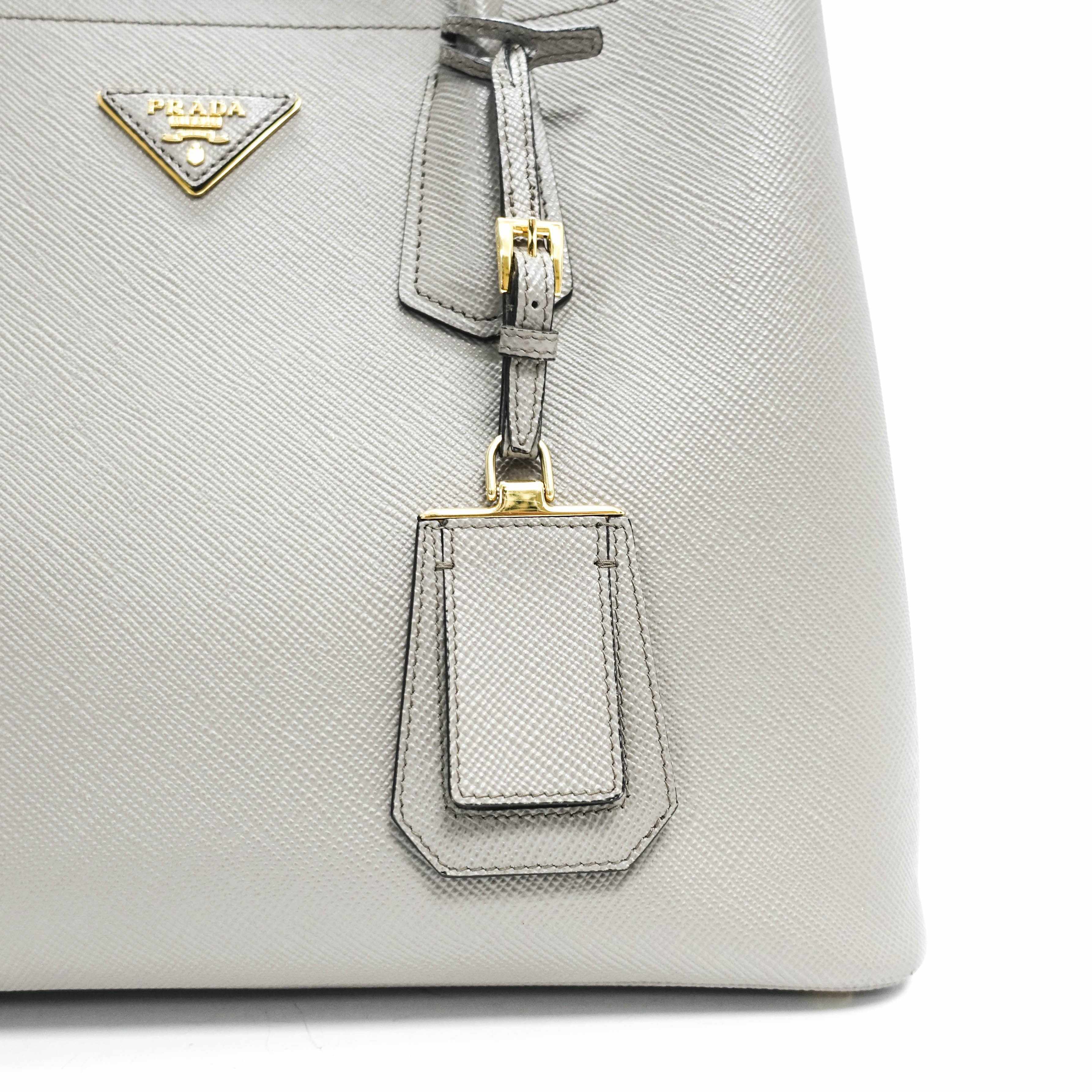 Prada Medium Saffiano Cuir Double Tote