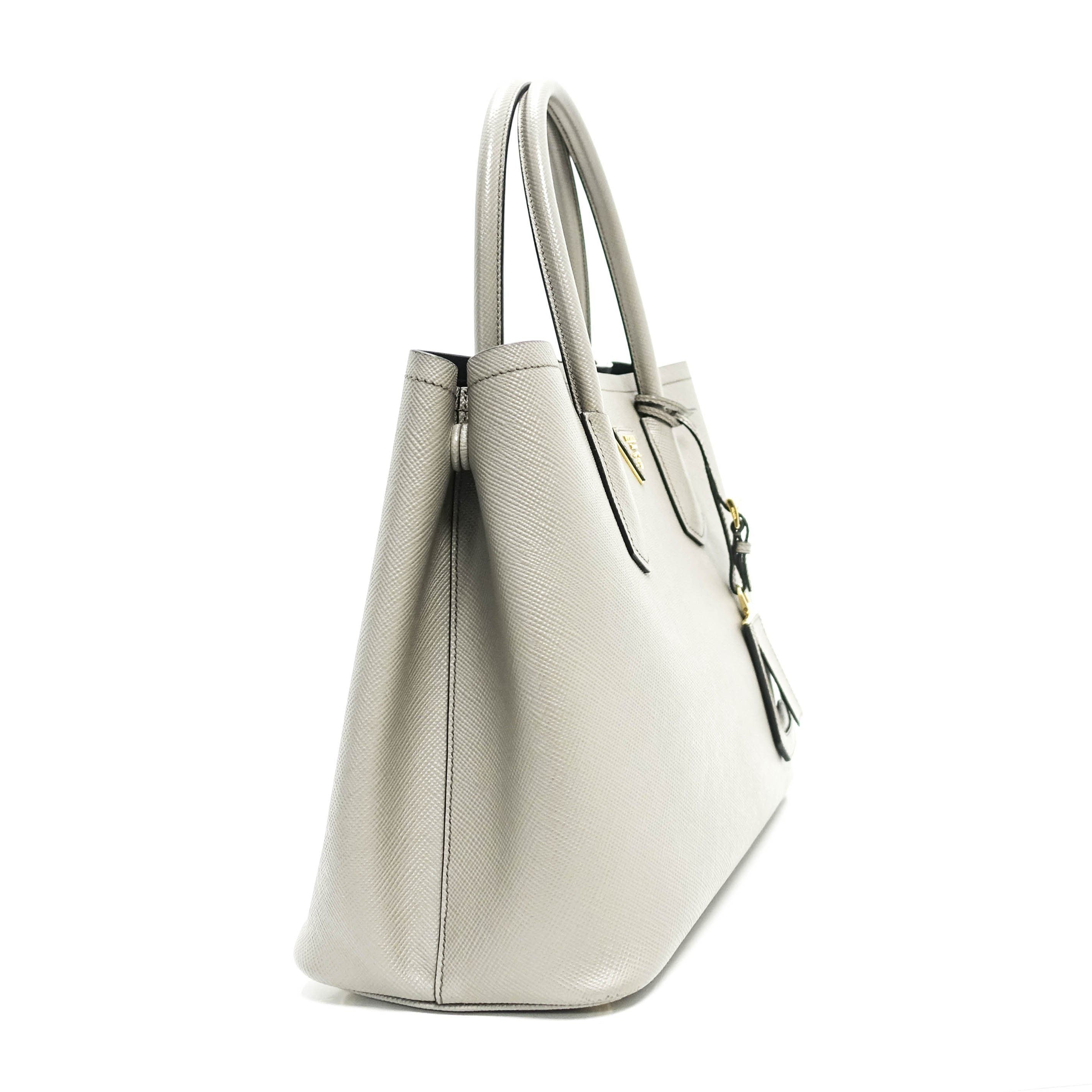 Prada Medium Saffiano Cuir Double Tote