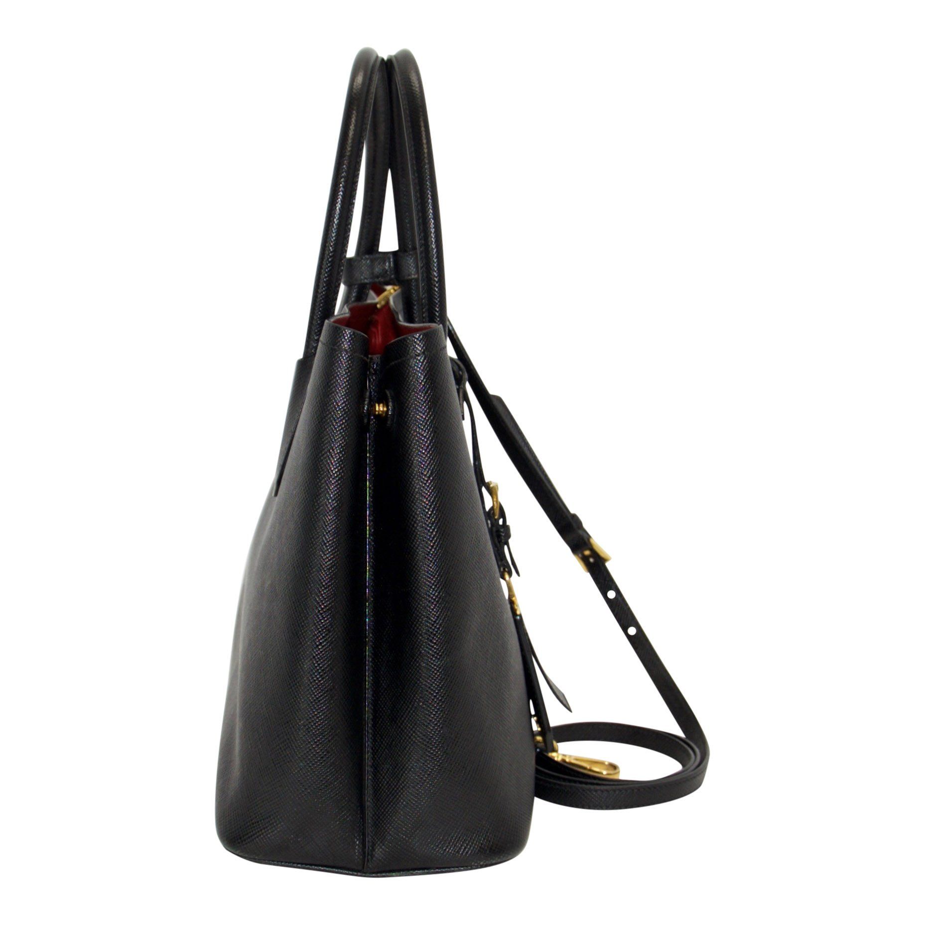 Prada Medium Saffiano Cuir Double Tote