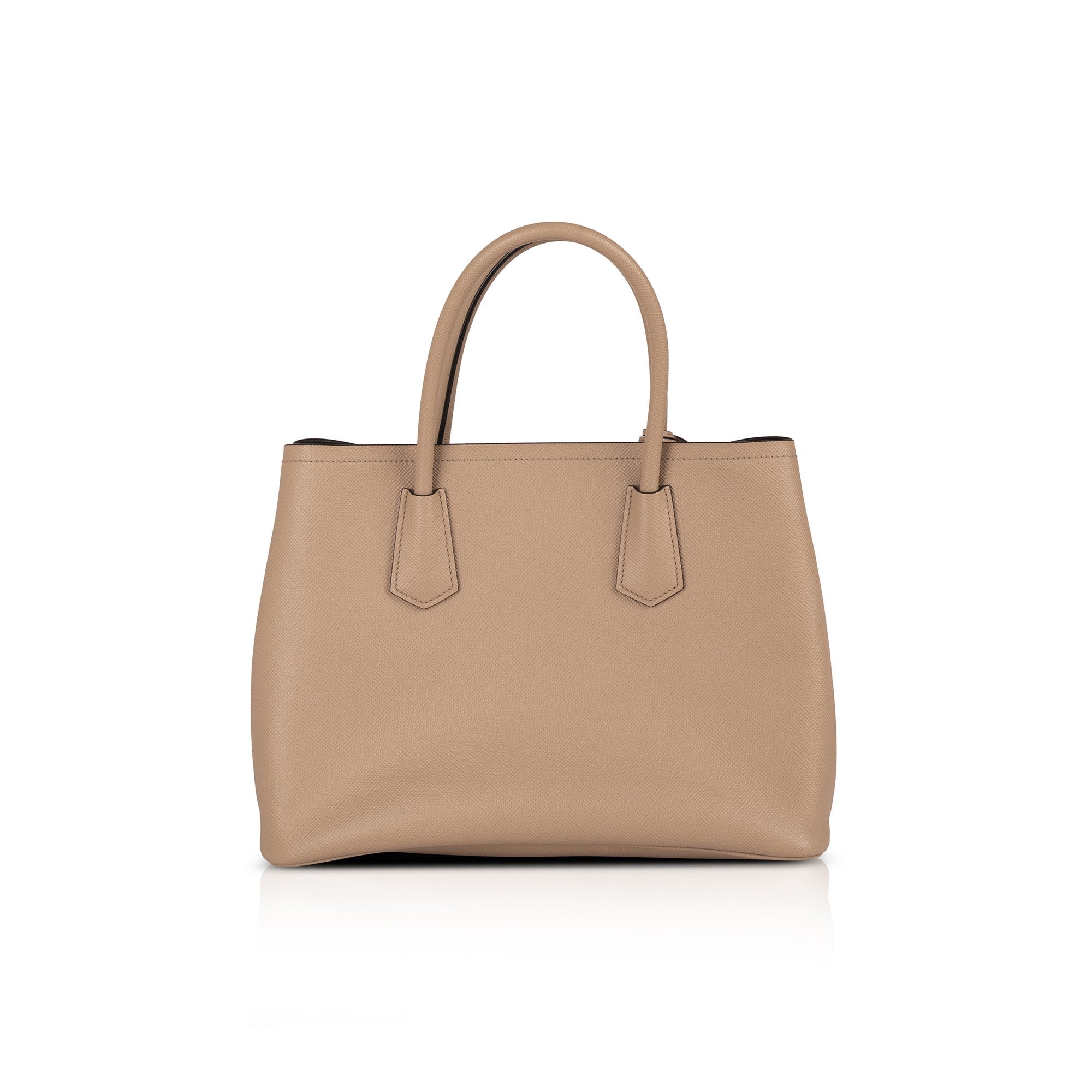 Prada Medium Saffiano Cuir Double Tote w/ Strap