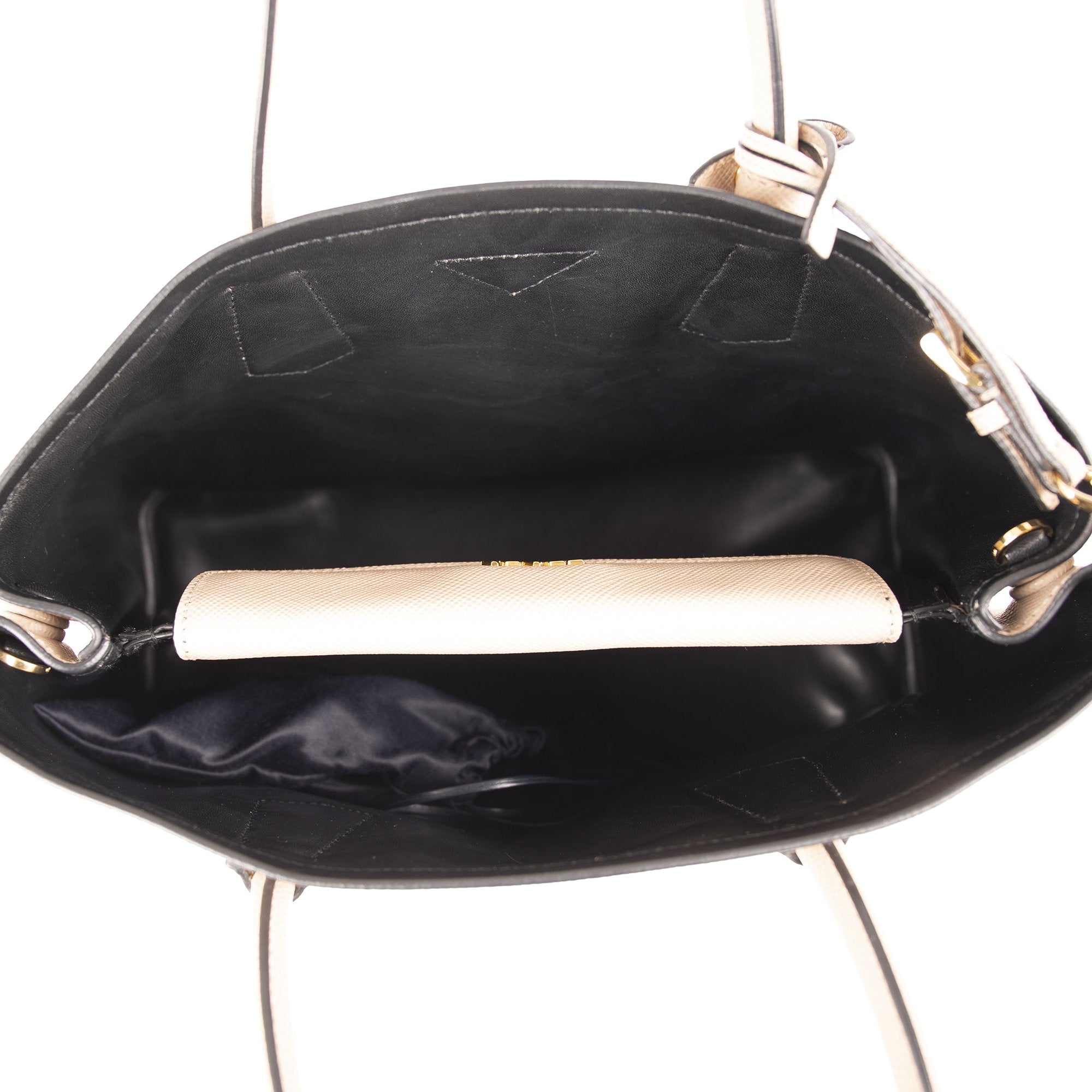 Prada Medium Saffiano Cuir Double Tote w/ Strap