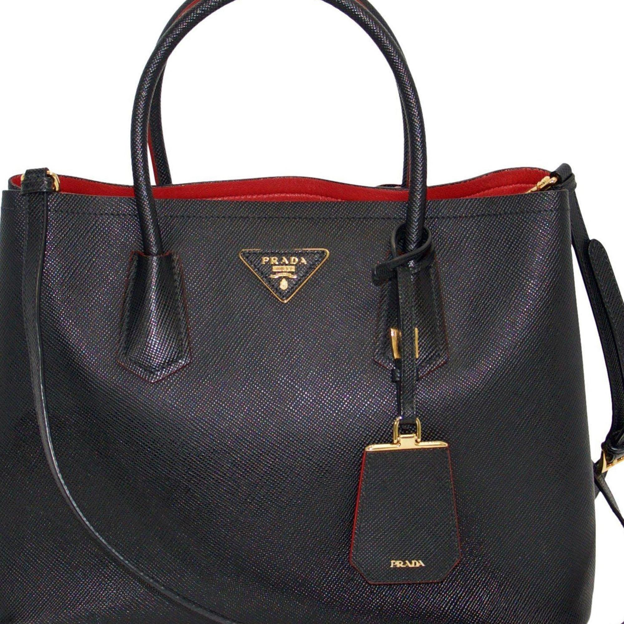 Prada Medium Saffiano Cuir Double Tote