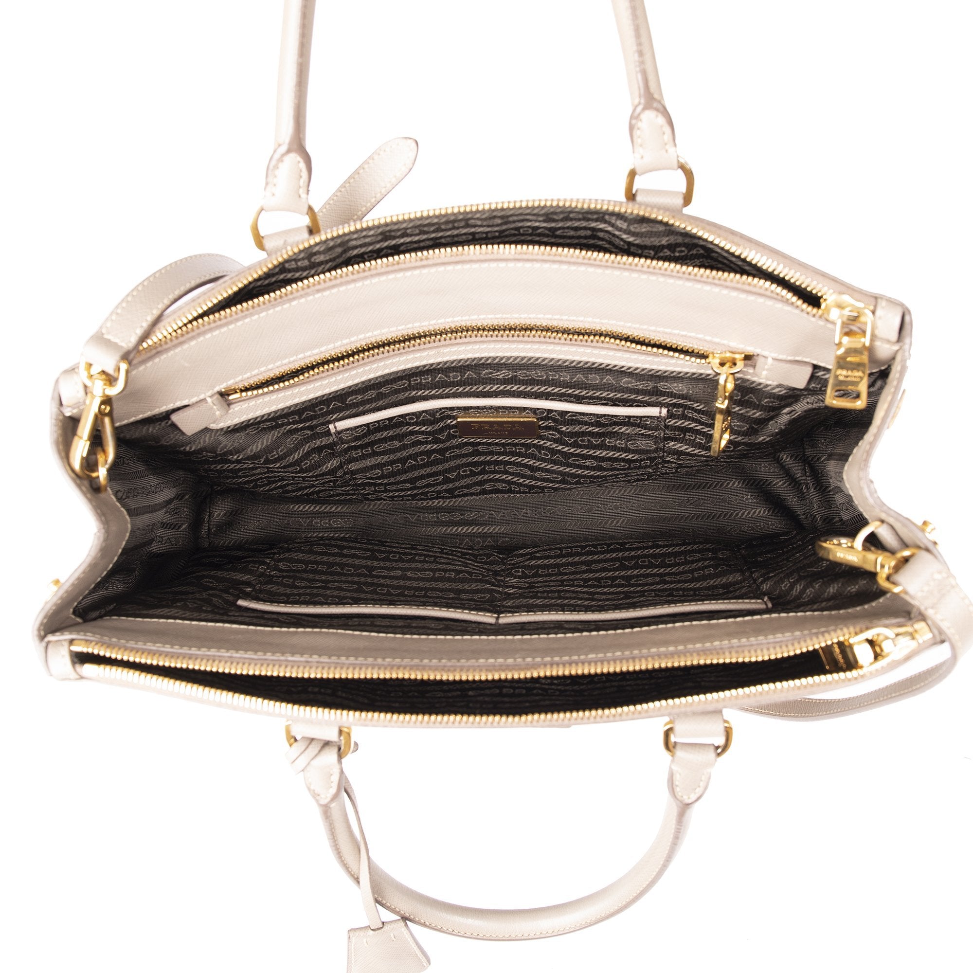 Prada Medium Saffiano Galleria Double Zip Tote