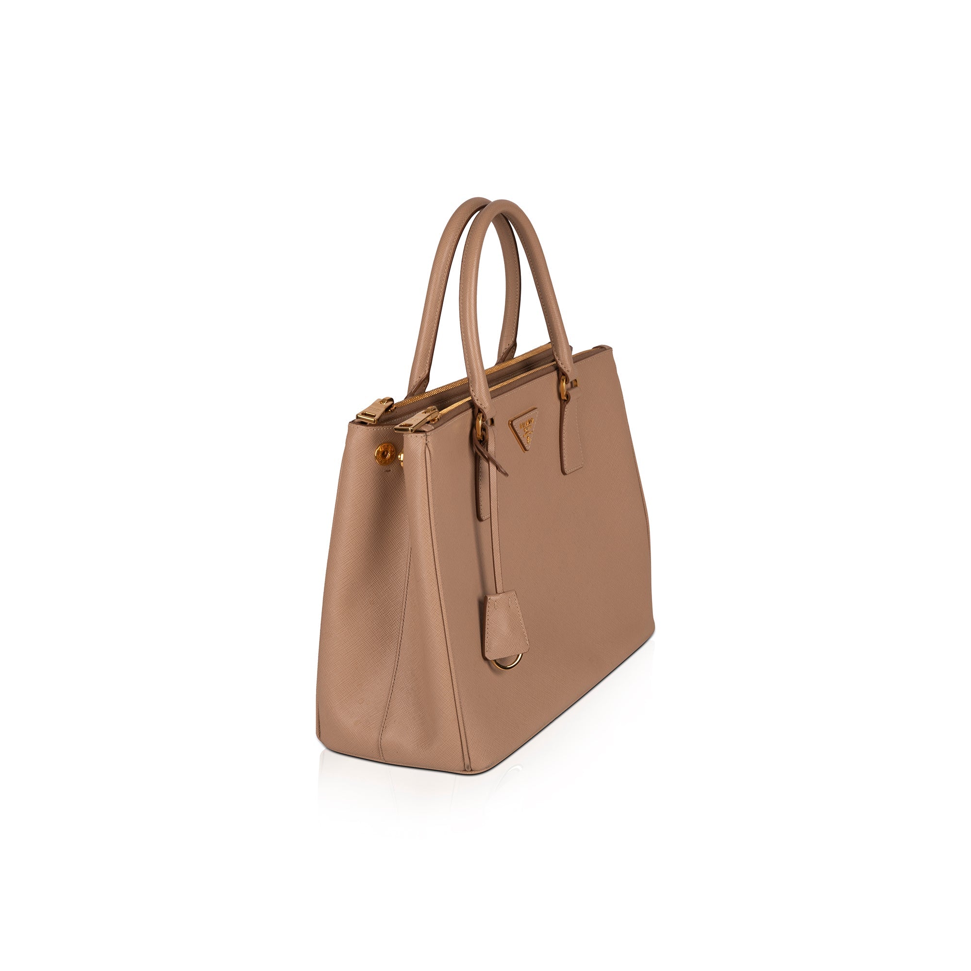 Prada Medium Saffiano Galleria Double Zip Tote w/ Strap