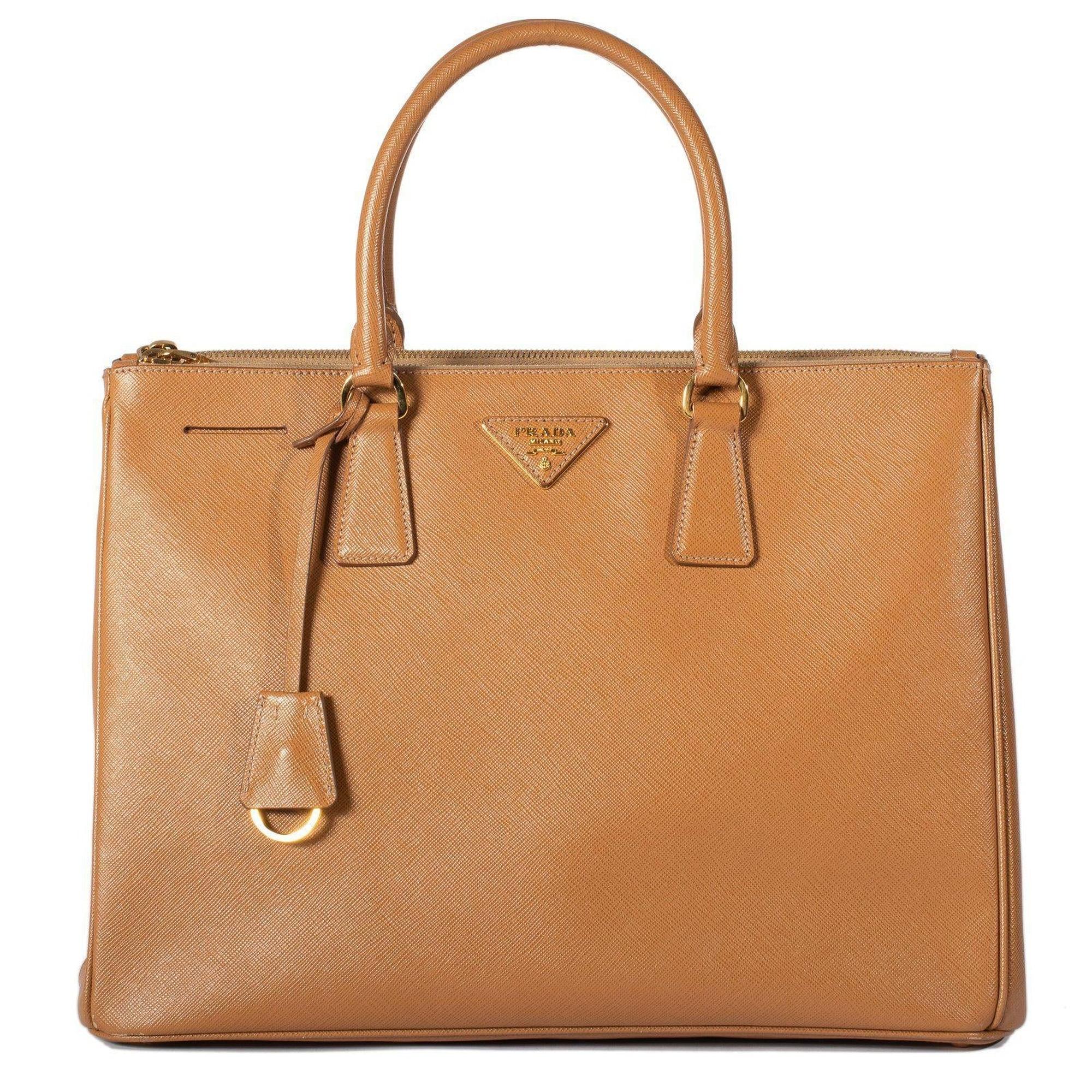 Prada Medium Saffiano Lux Galleria Double Zip Tote