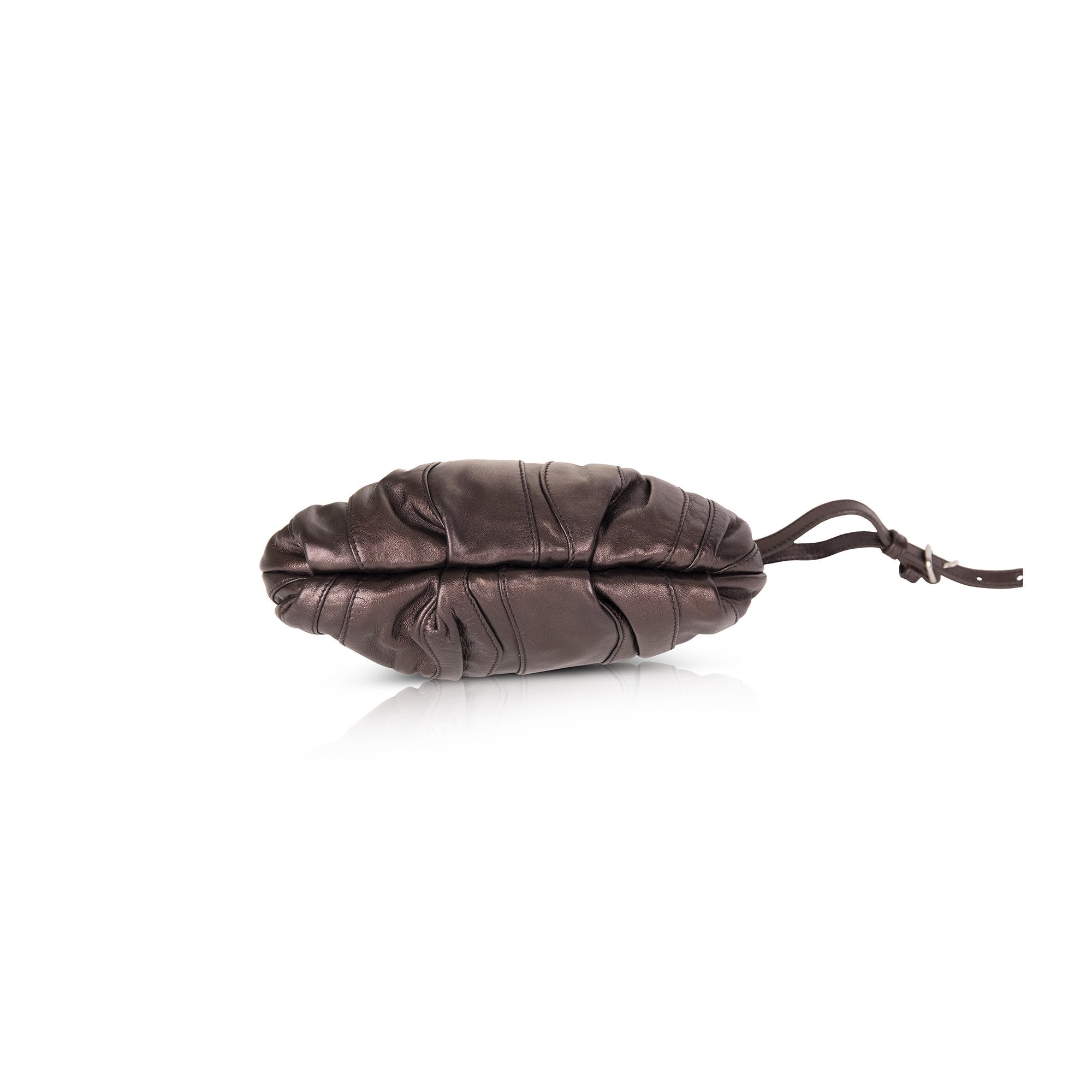 Prada Metallic Nappa Waves Wristlet