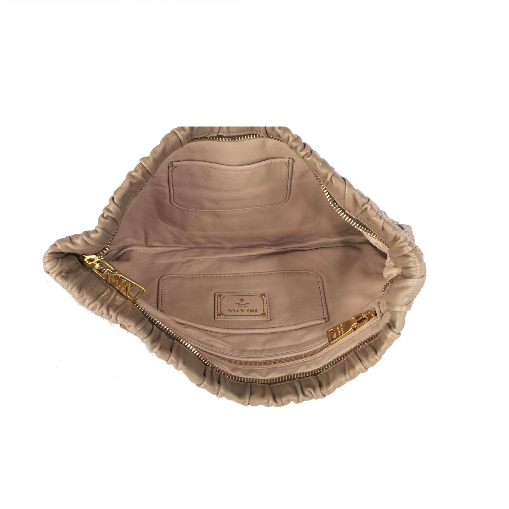 Prada Nappa Gaufre Zip Clutch