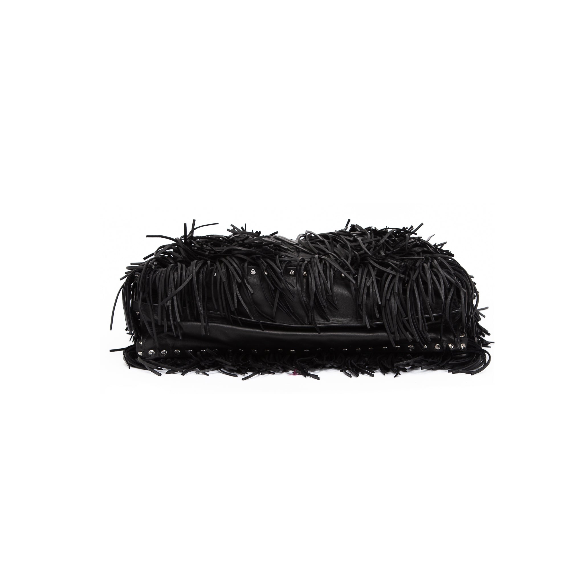 Prada Nappa Leather Fringe Tote w/ Strap
