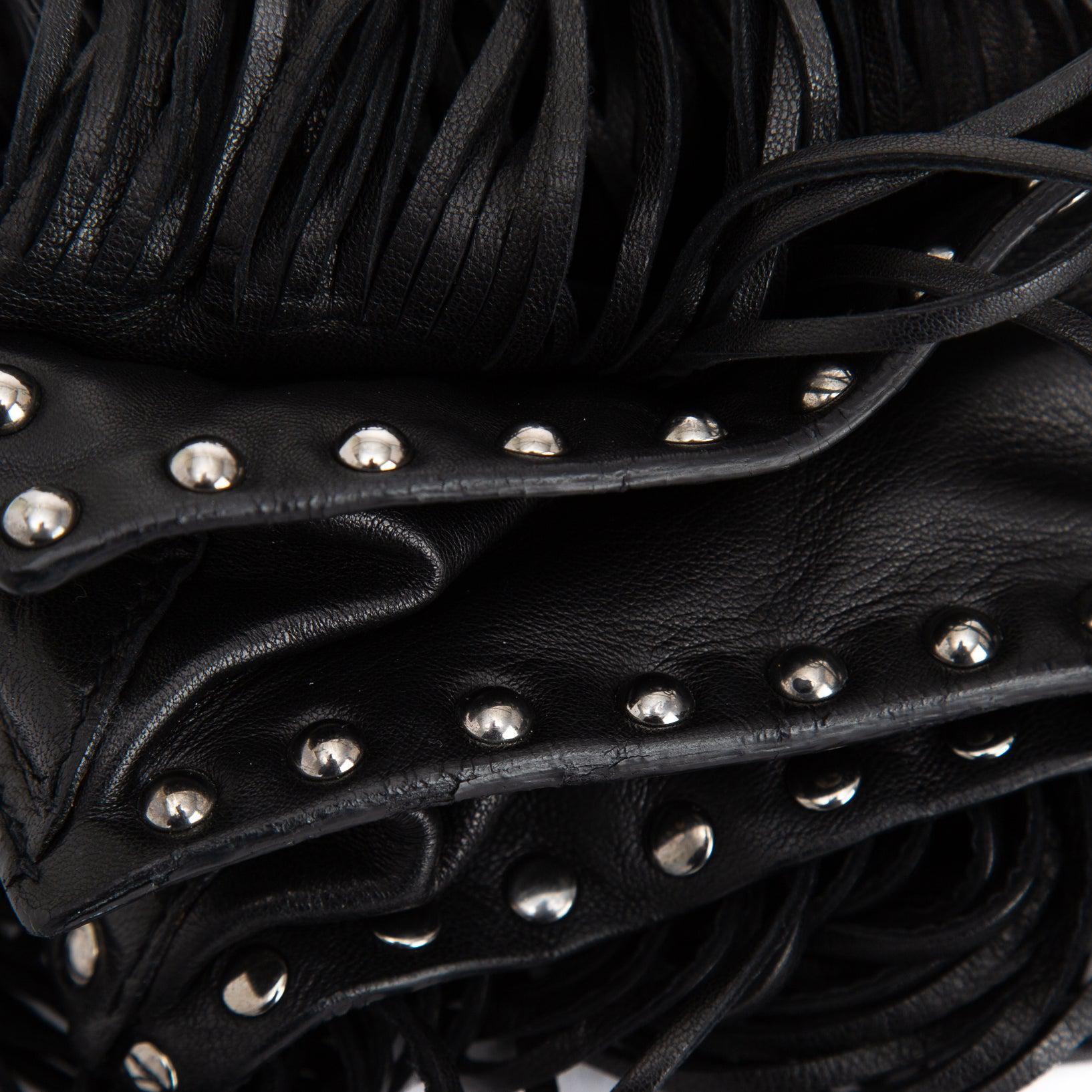 Prada Nappa Leather Fringe Tote w/ Strap