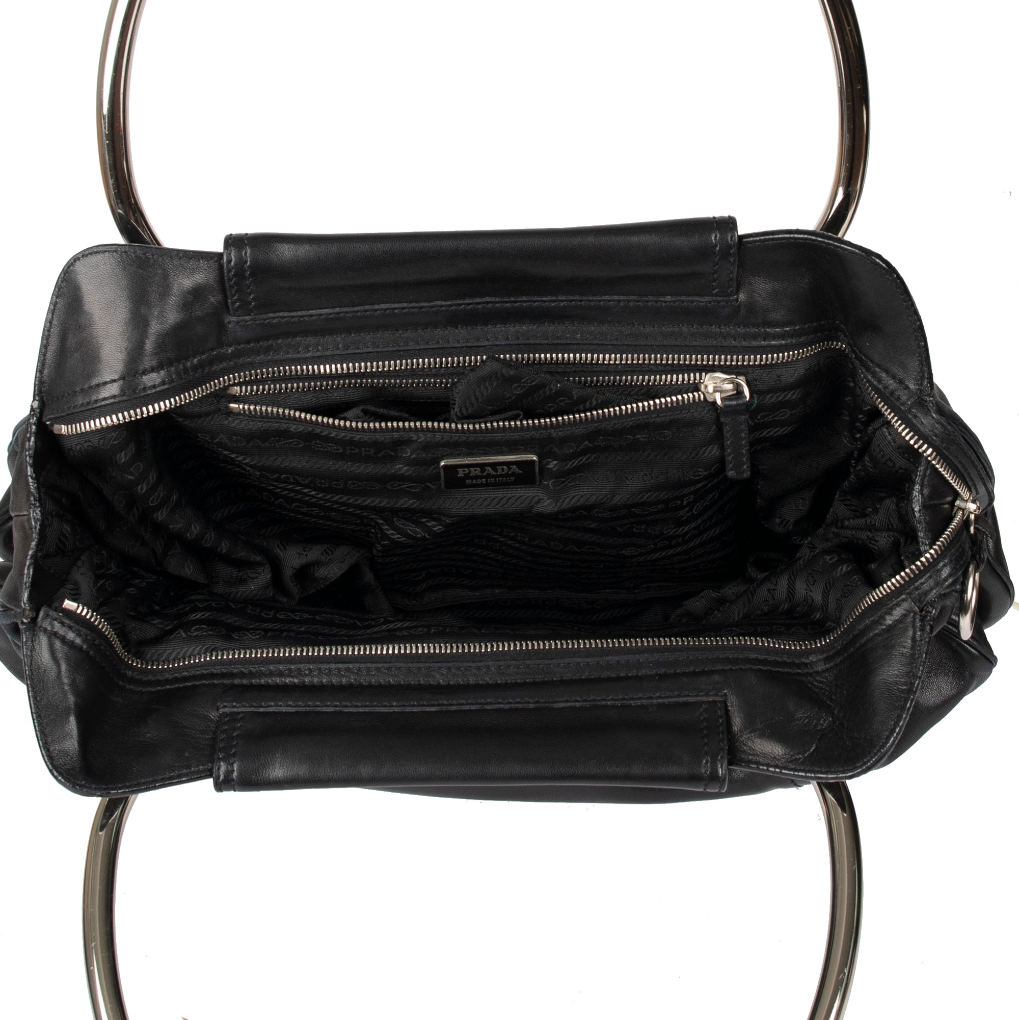 Prada Nappa Leather Ring Handle Bag
