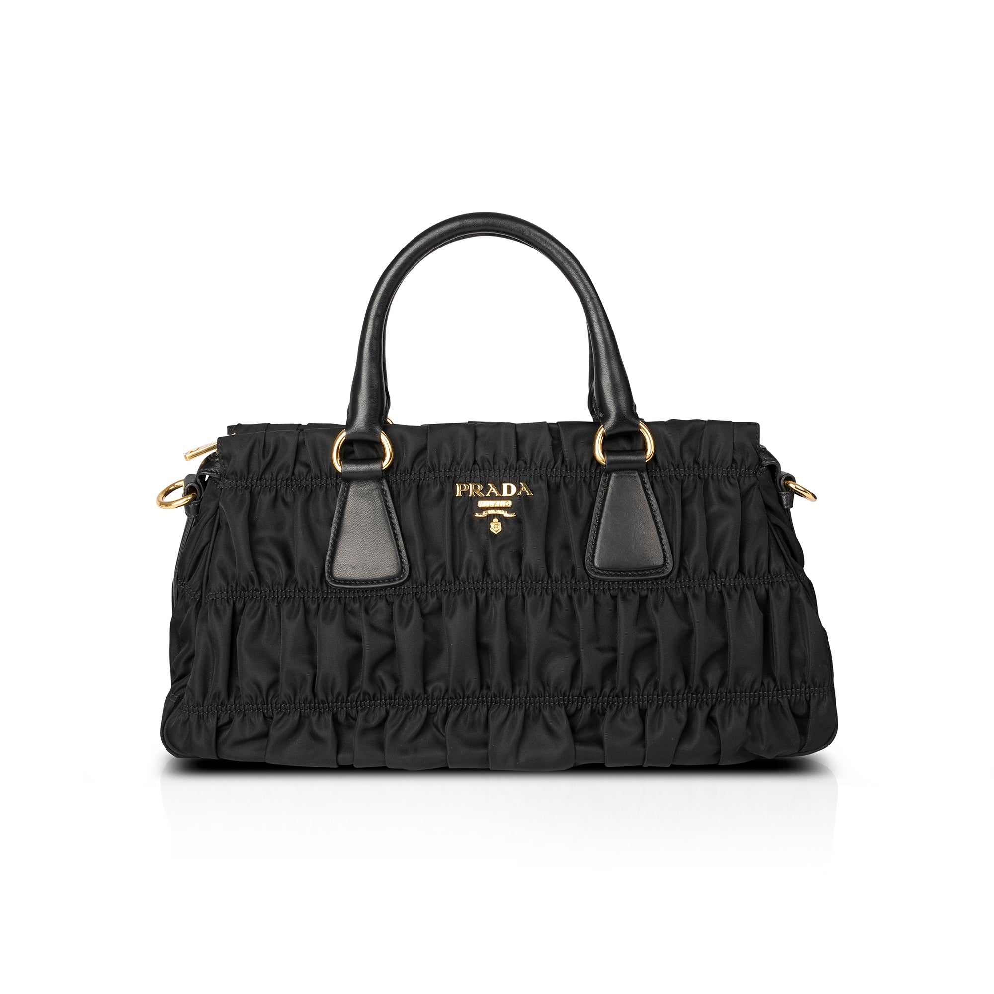 Prada Nappa-Trimmed Tessuto Gaufre Tote w/ Box & Authenticity Card