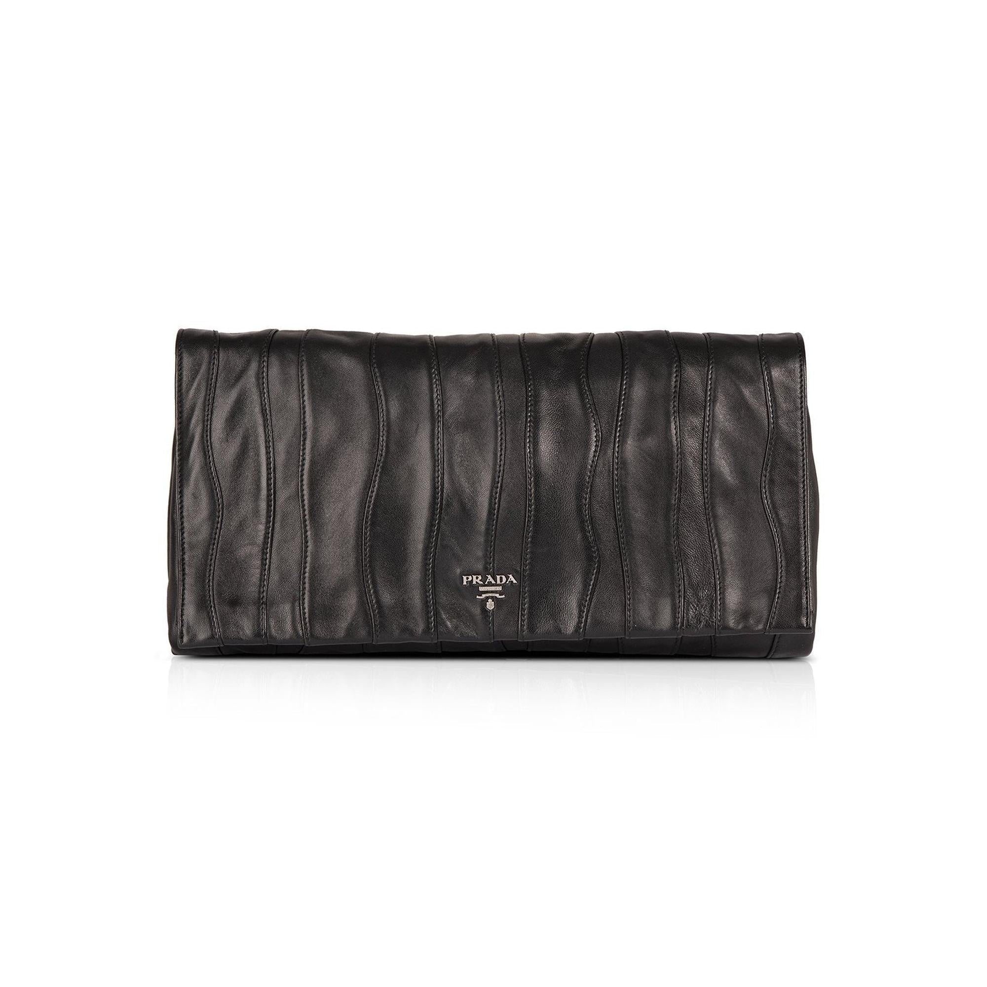 Prada Nappa Waves Clutch