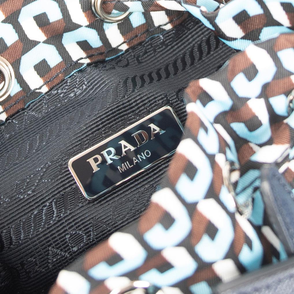 Prada Nylon Mini Bucket Wristlet Pouch w/ Box