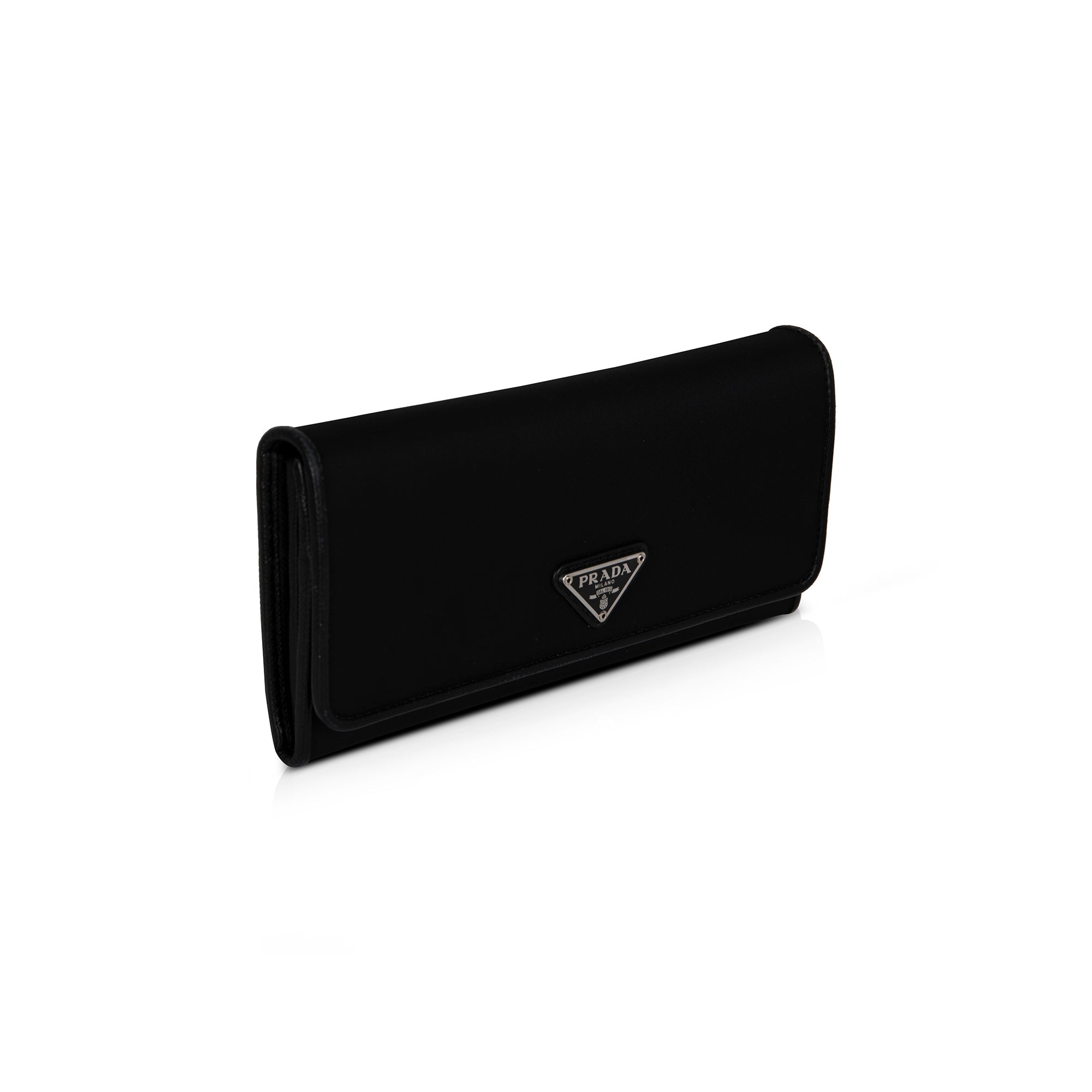 Prada Nylon & Saffiano Leather Continental Wallet