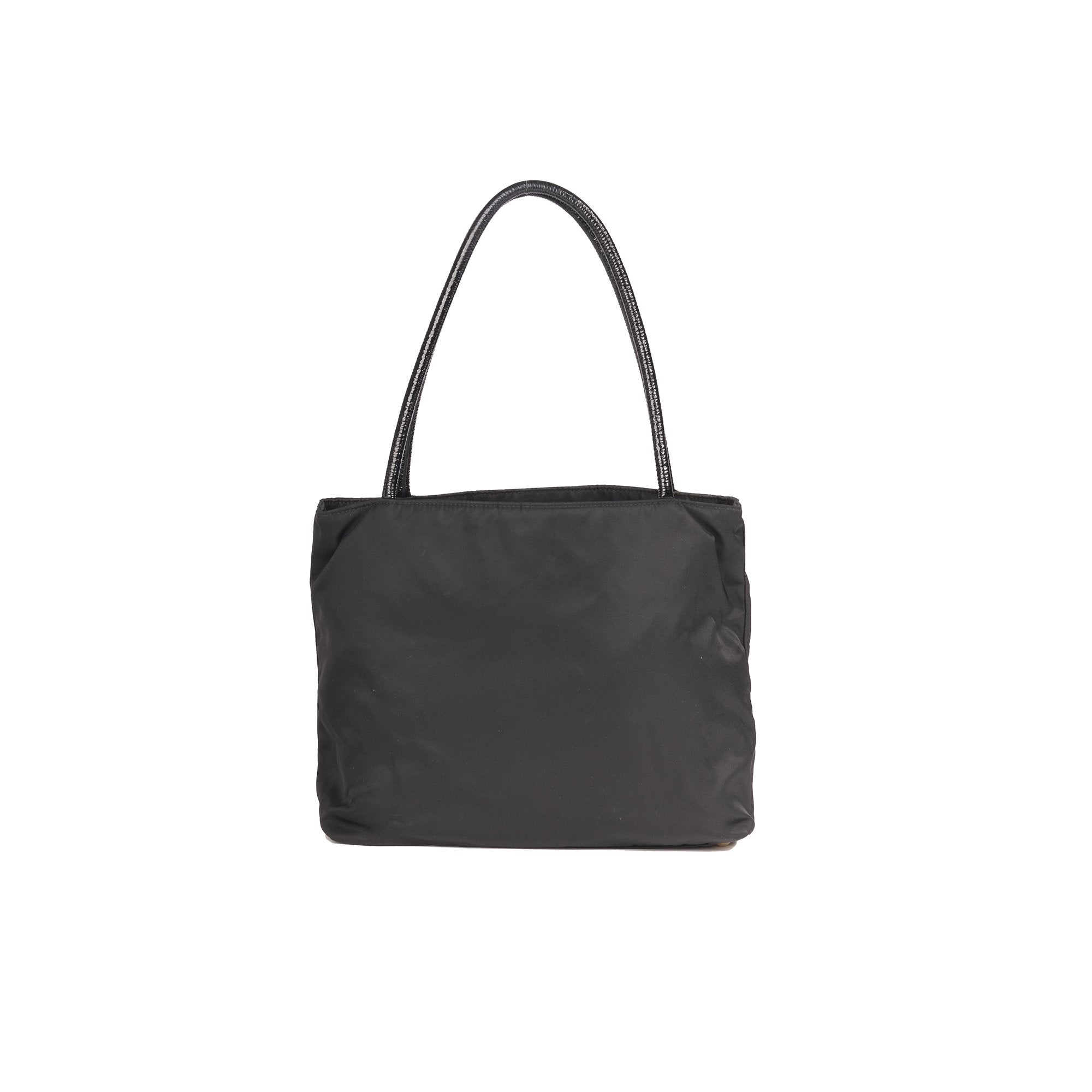 Prada Patent Leather Trimmed Tessuto Nylon Tote