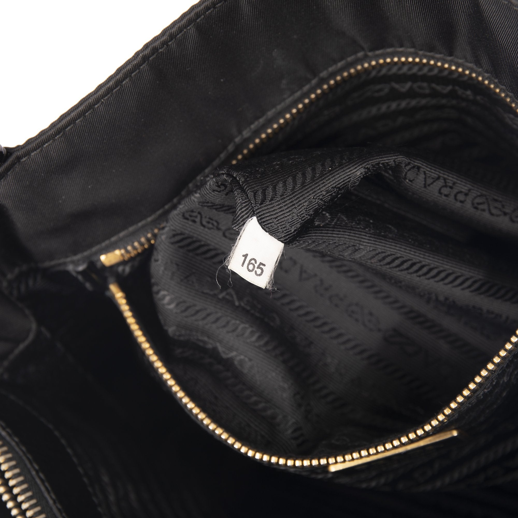Prada Patent Leather Trimmed Tessuto Nylon Tote
