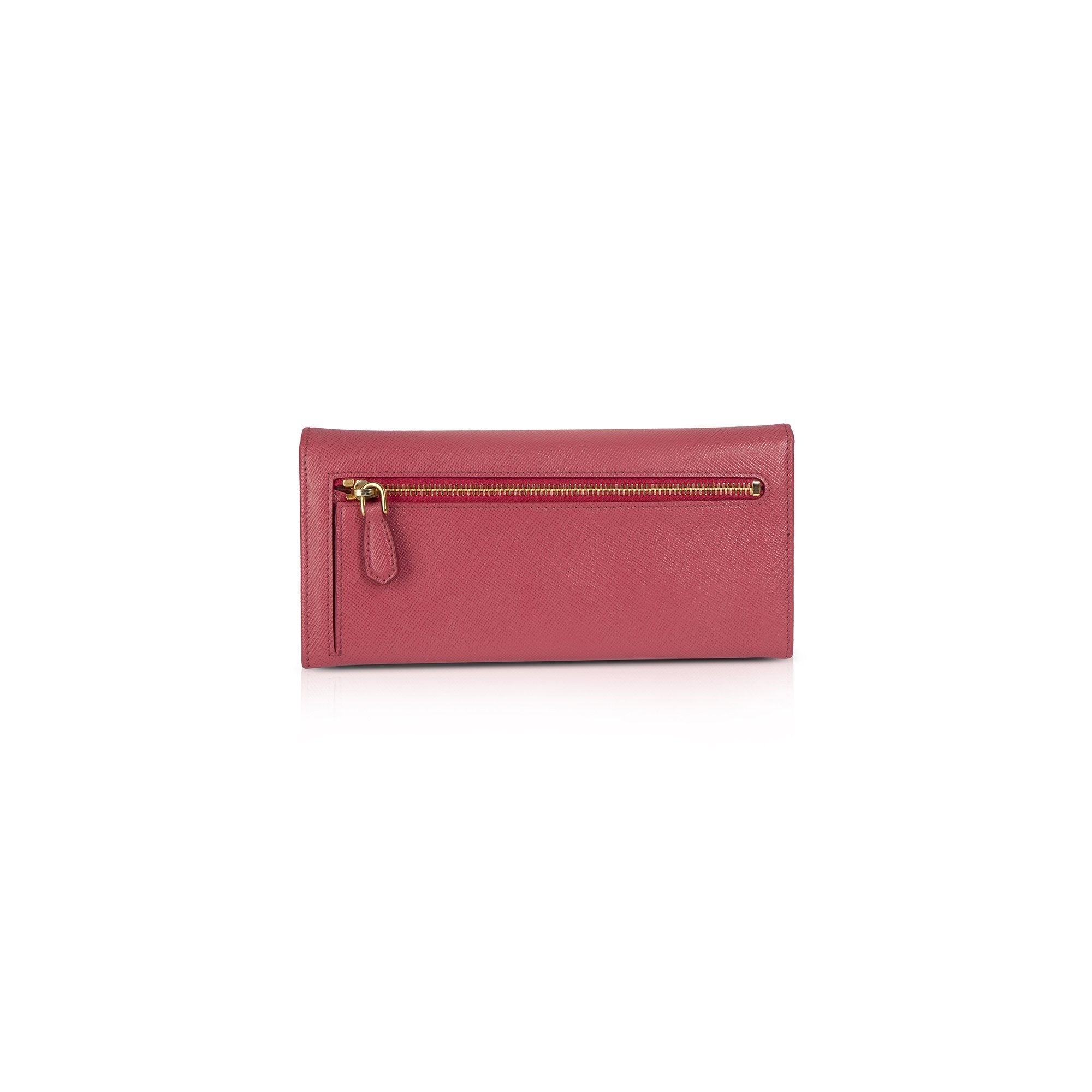 Prada Pink Saffiano Continental Wallet w/ Box