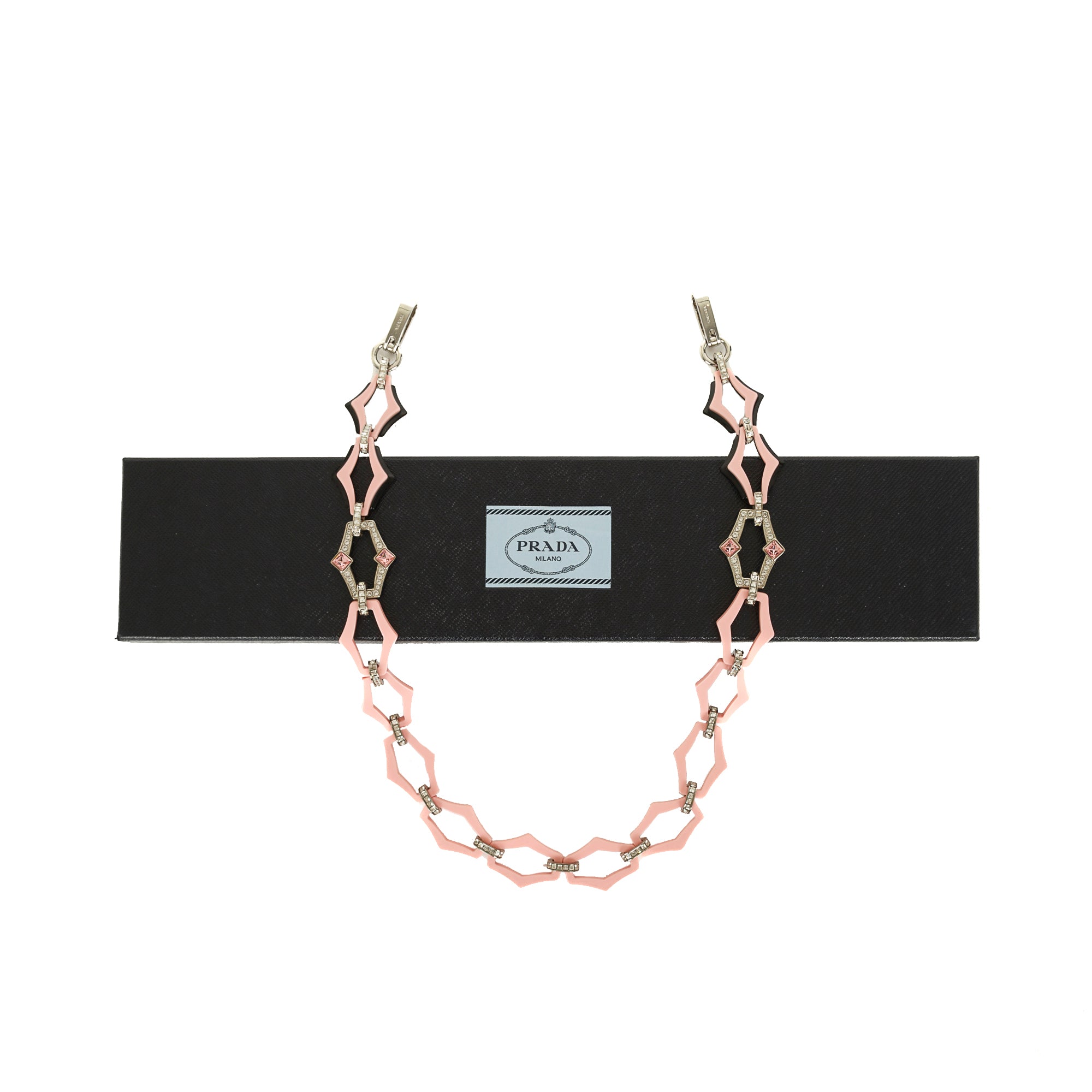 Prada Plex Crystal Resin Bag Strap w/ Box