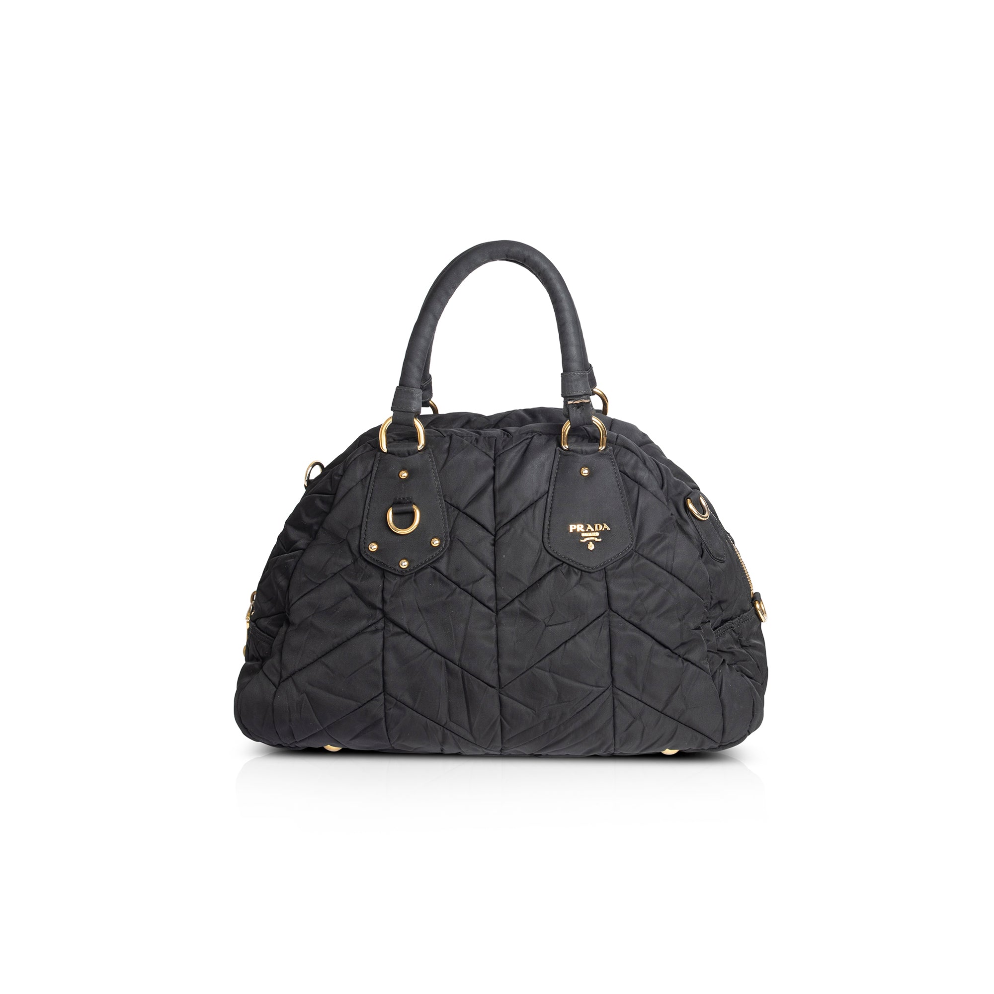 Prada Quilted Tessuto Nylon Bauletto Bag
