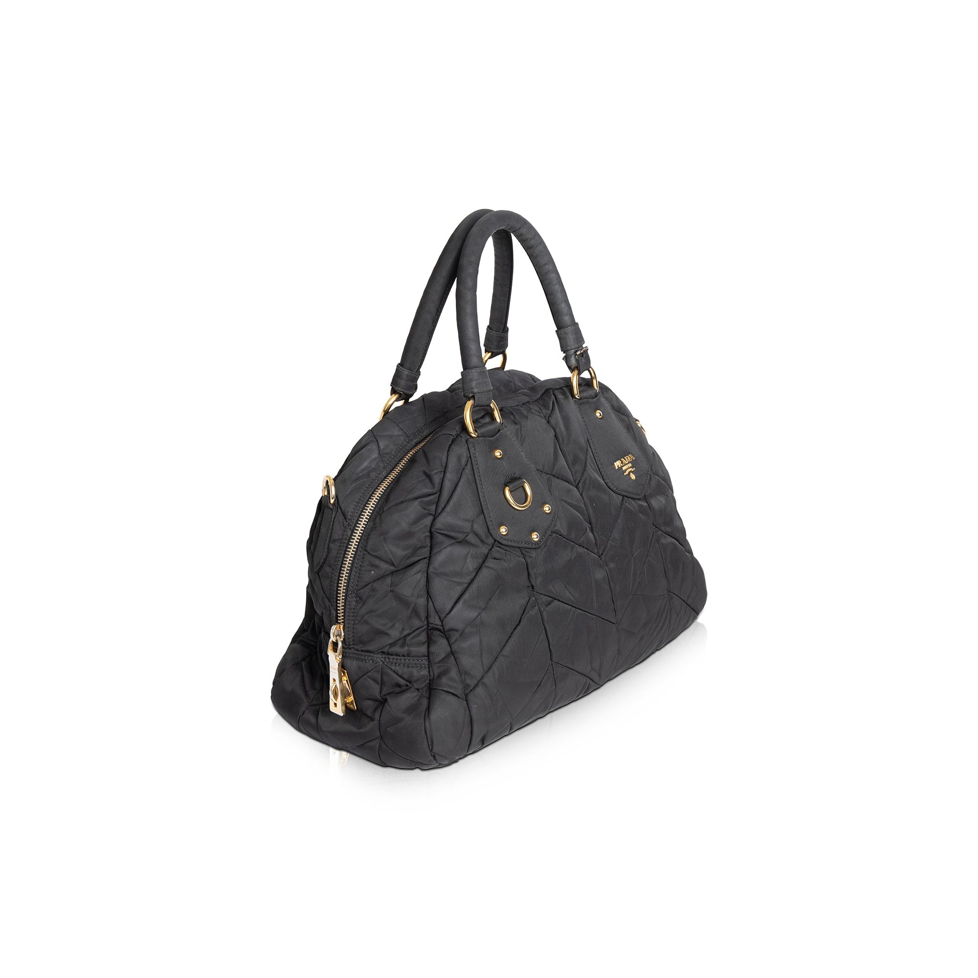 Prada Quilted Tessuto Nylon Bauletto Bag