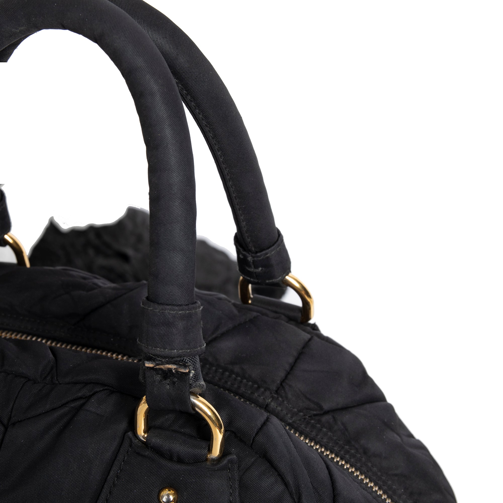 Prada Quilted Tessuto Nylon Bauletto Bag