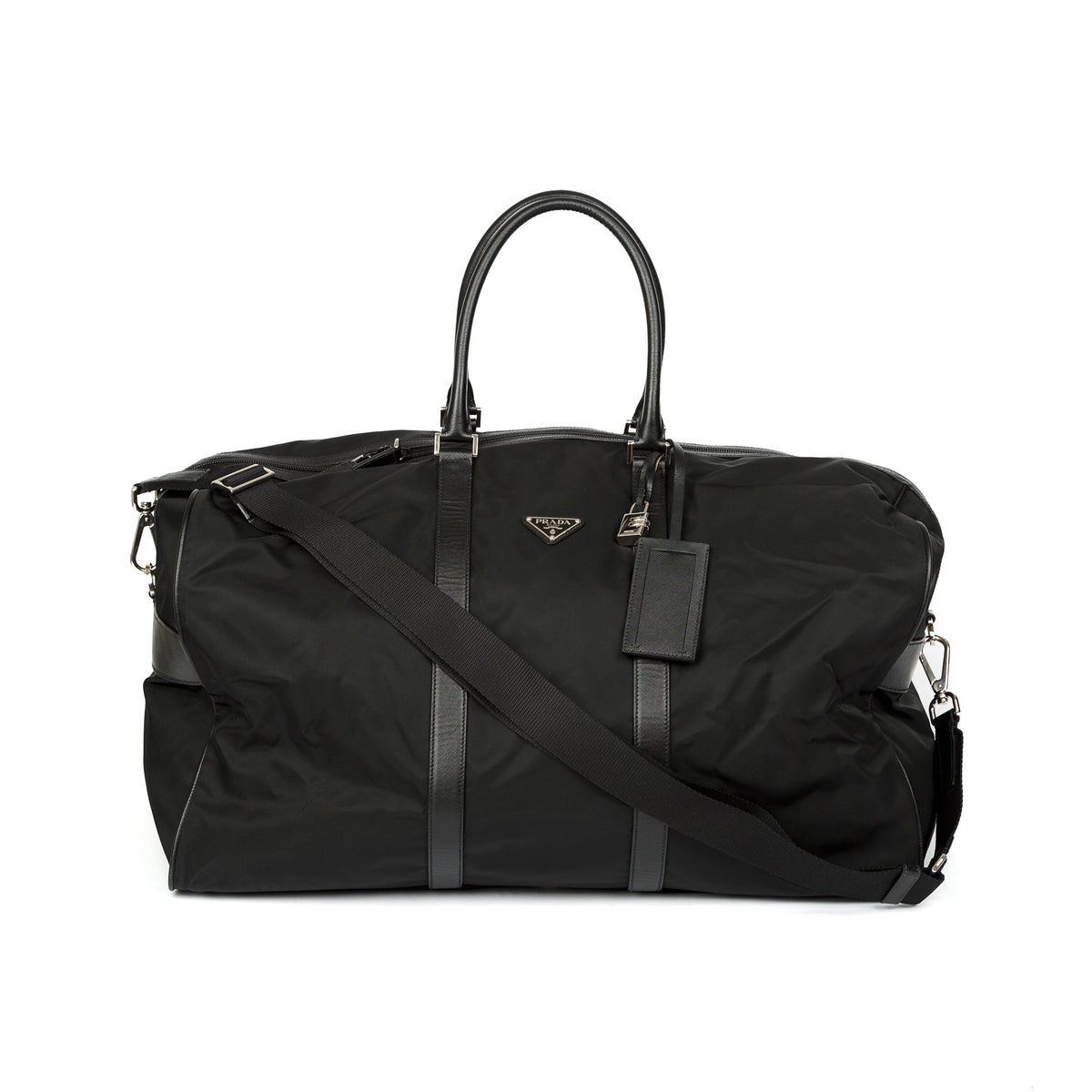 Prada Re-Nylon Saffiano Leather Large Duffle Bag – OLIVER'S